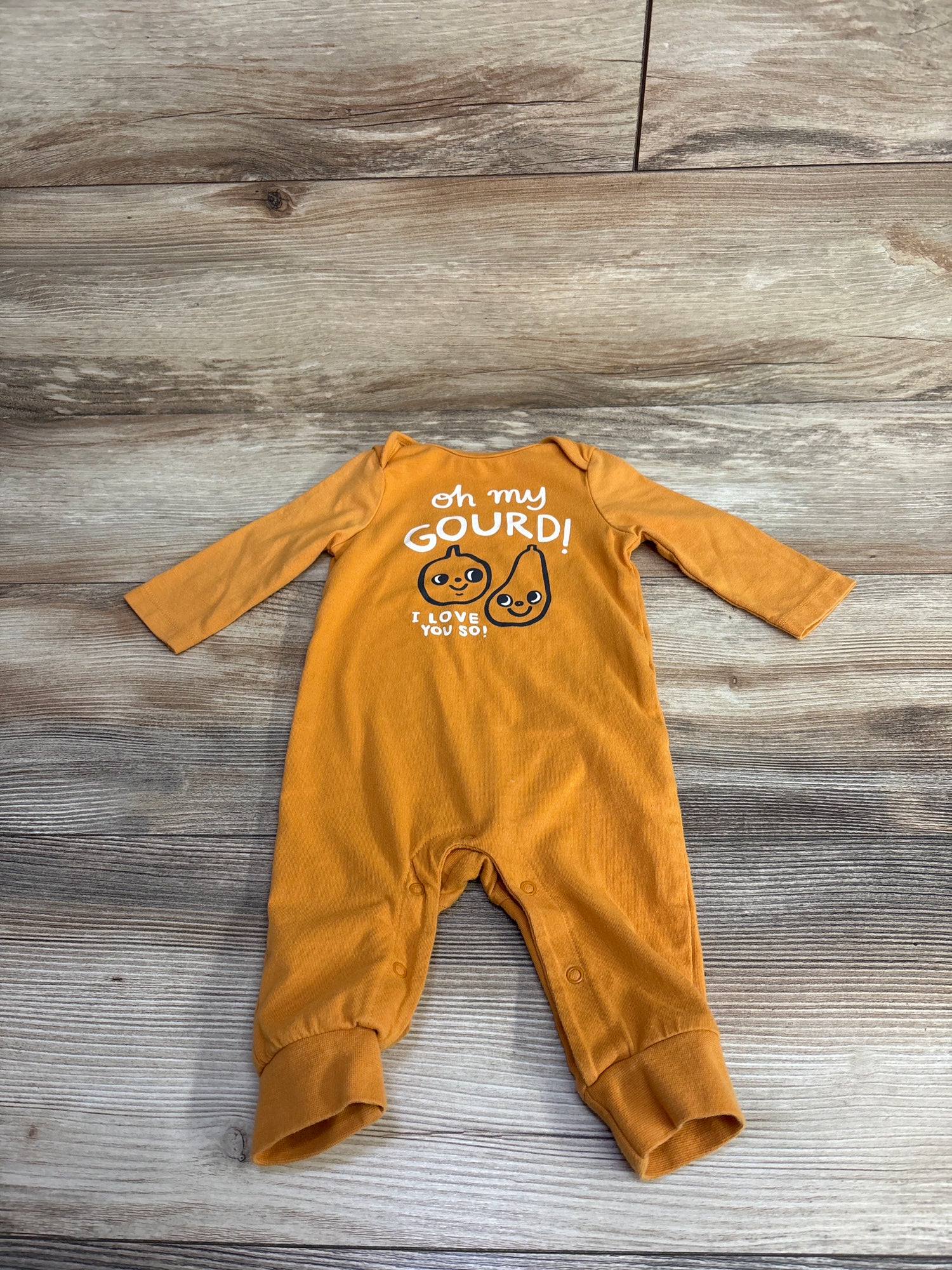 Cat & Jack 'Oh My Gourd' Romper Gold sz 0-3m