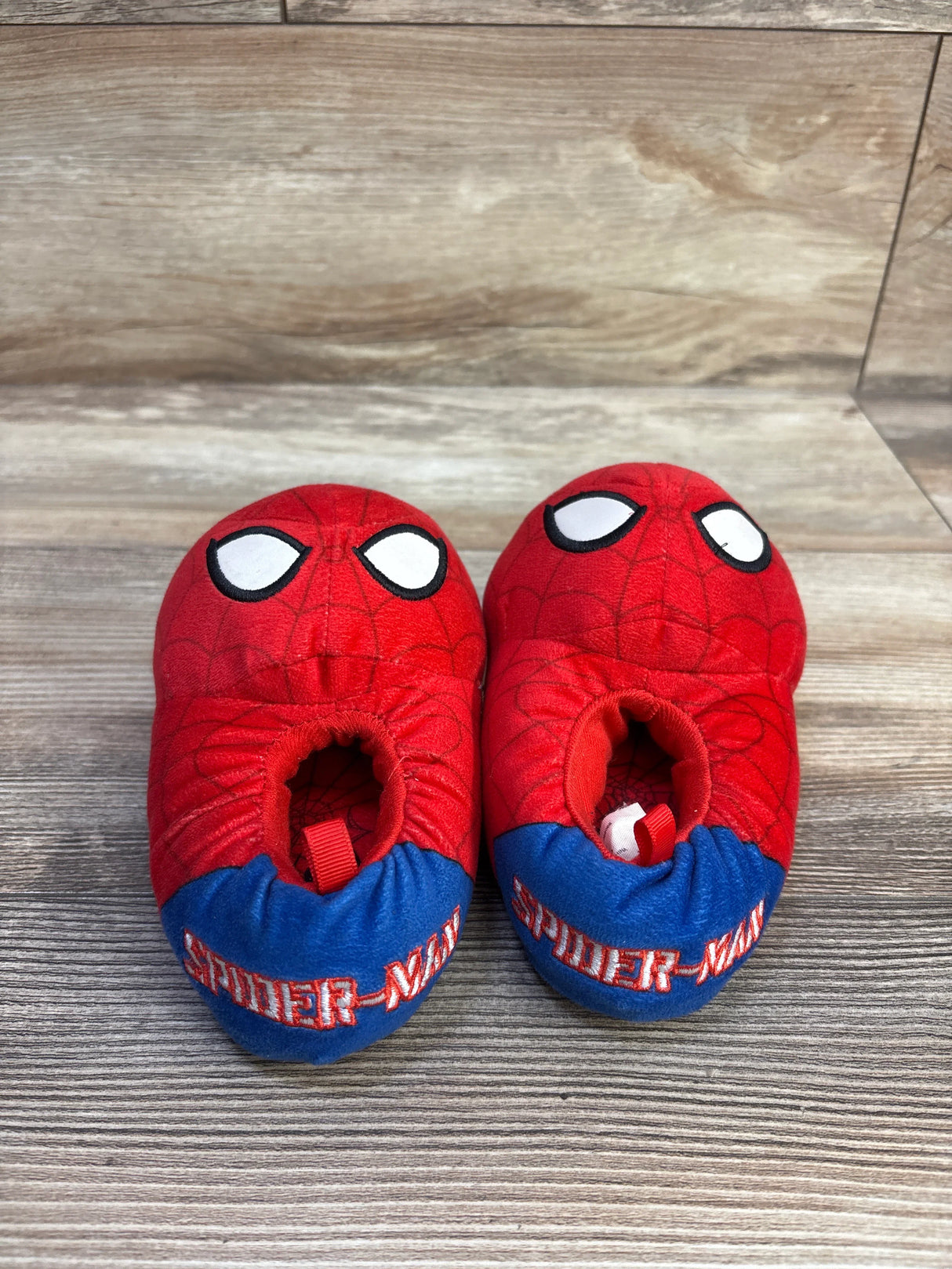 Marvel Spider Man 3D Plush Slippers Red sz 5-6c