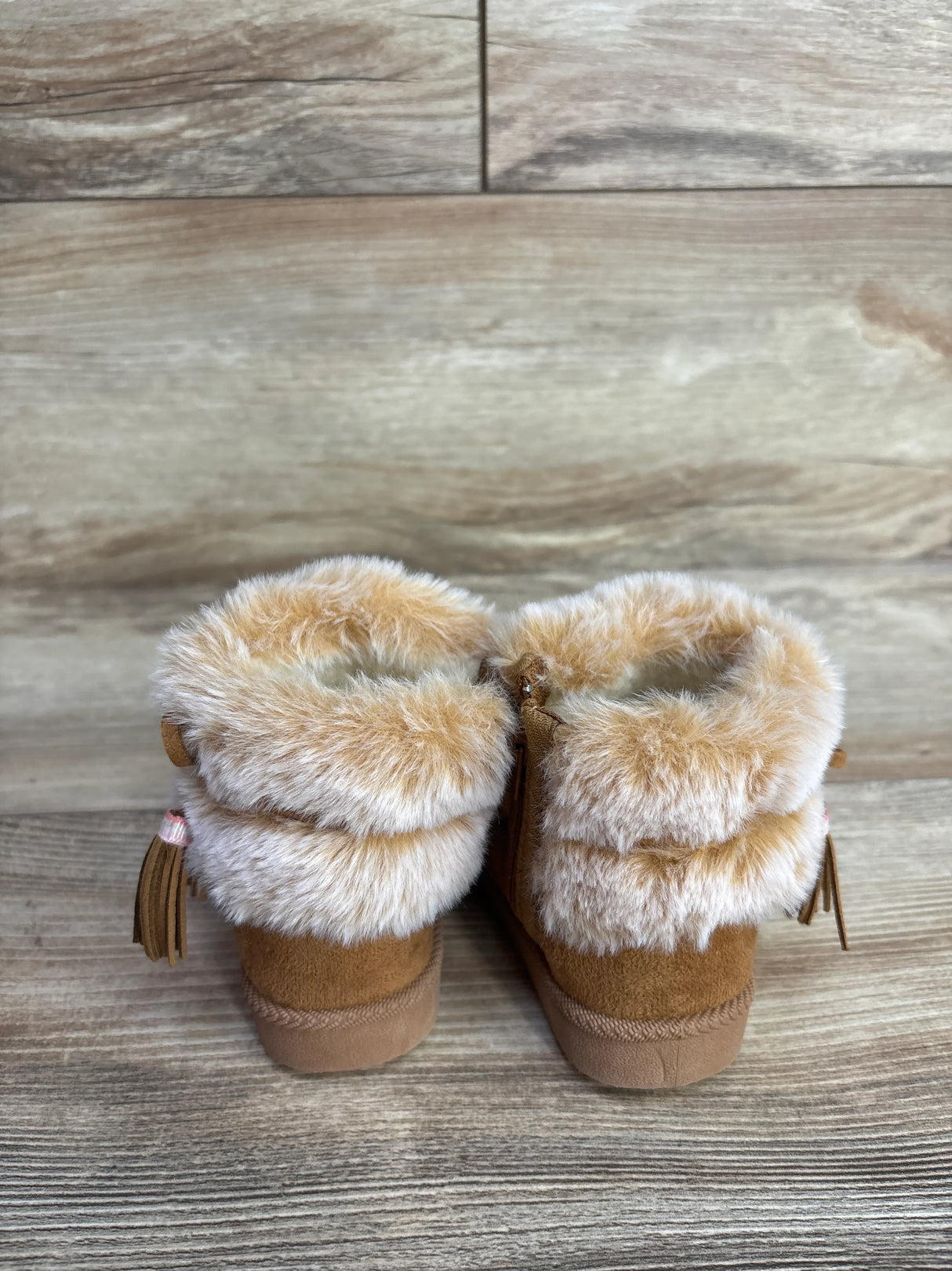 First Steps Soft Sole Faux Fur Boots Brown sz 3c