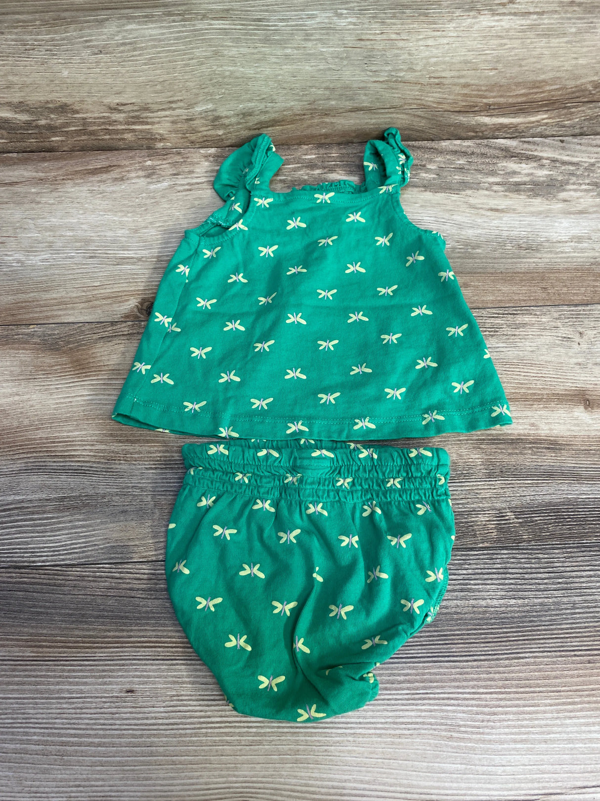 Carter's 2pc Dragonfly Top & Bottoms Green sz 6m - Me n Mommy To Be