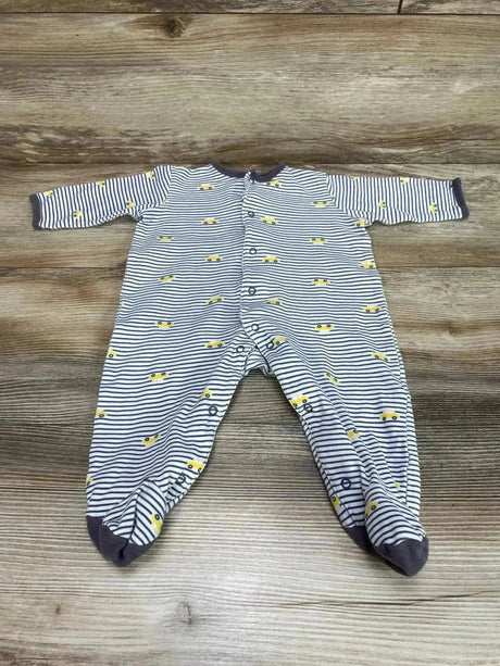 Little Me Striped Car Print Sleeper White sz 6m - Me n Mommy To Be