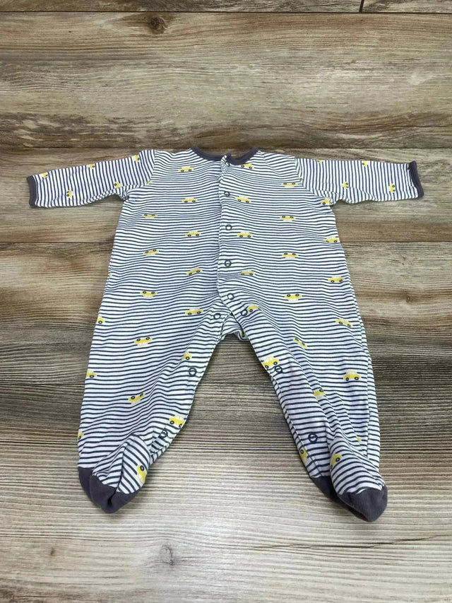 Little Me Striped Car Print Sleeper White sz 6m - Me n Mommy To Be