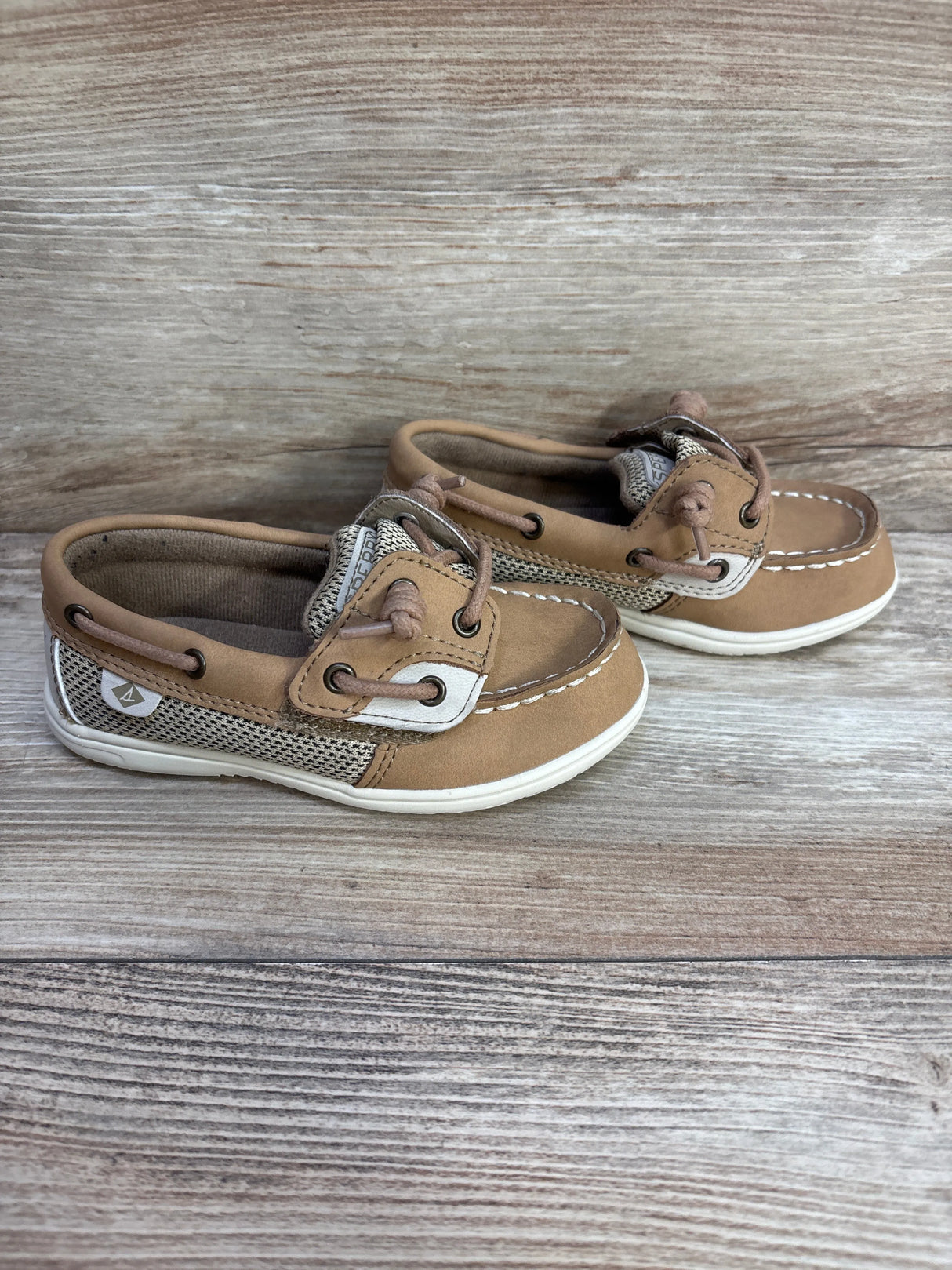 Sperry Shoresider Junior Boat Shoes Tan sz 9c - Me n Mommy To Be