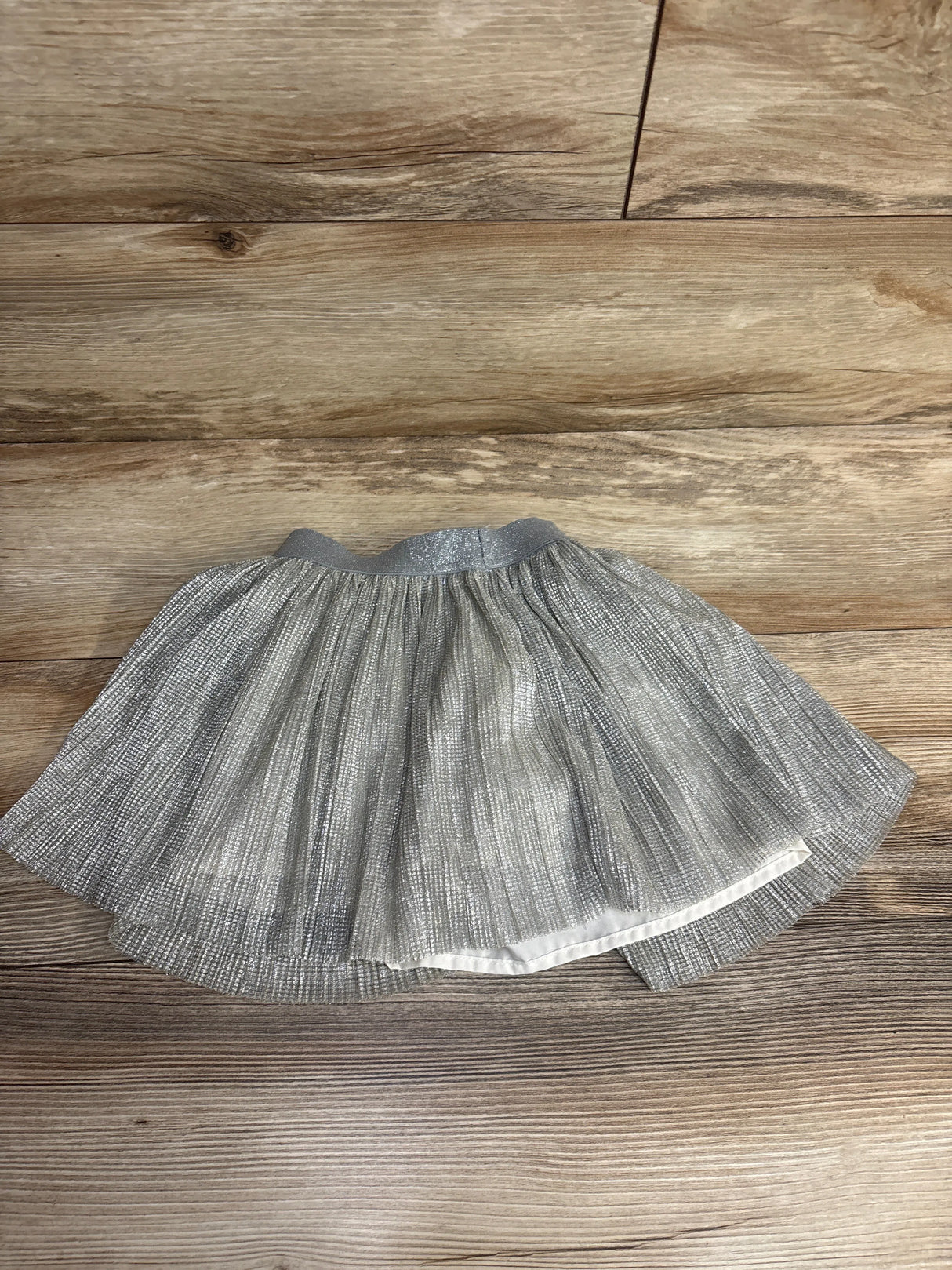 H&M Metallic Tulle Skirt Silver sz 3-4T