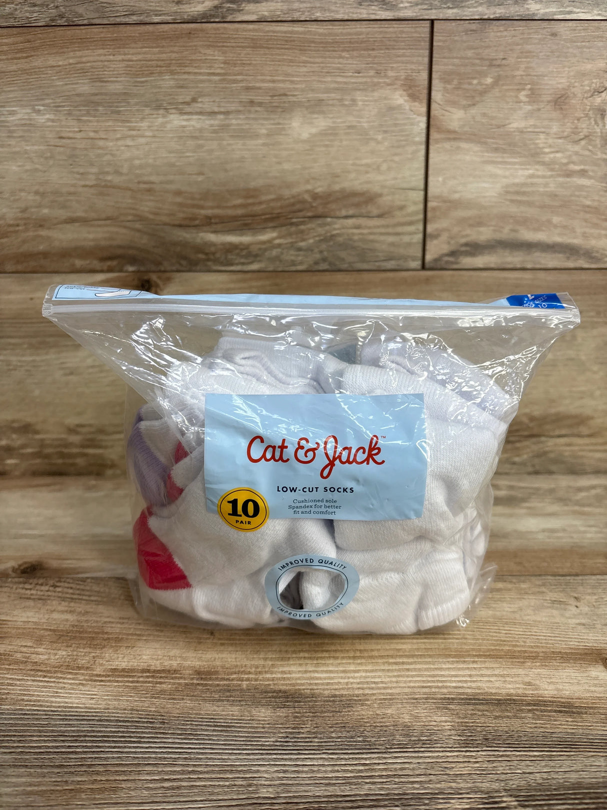 NEW Cat & Jack Low Cut Socks 10pk sz 3-10Y