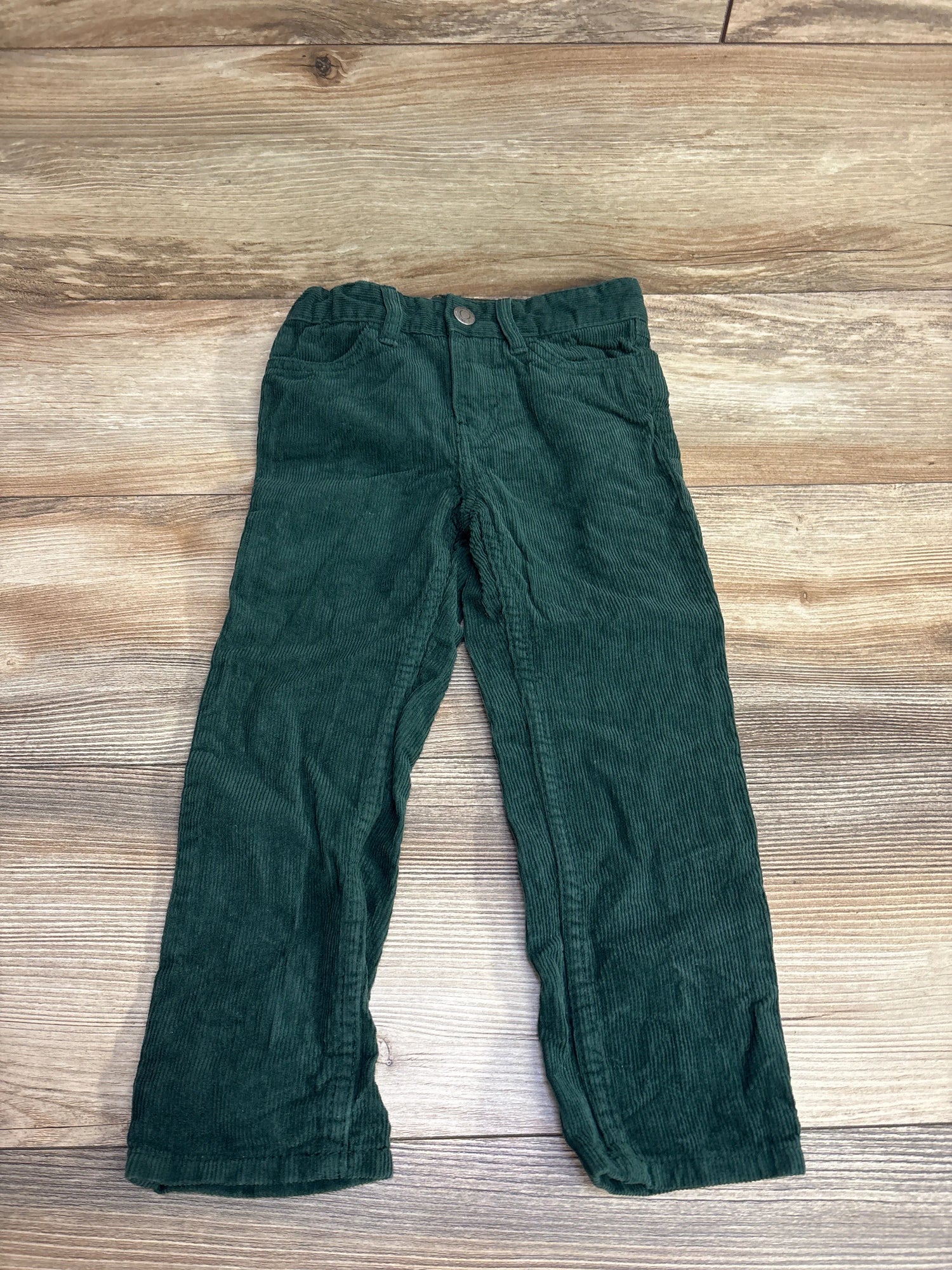 H&M Slim Fit Corduroy Pants Green sz 4T