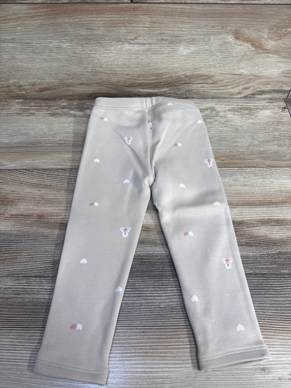 NEW Baby Gap Bear Pull On Cozy Lined Pants Beige sz 2T
