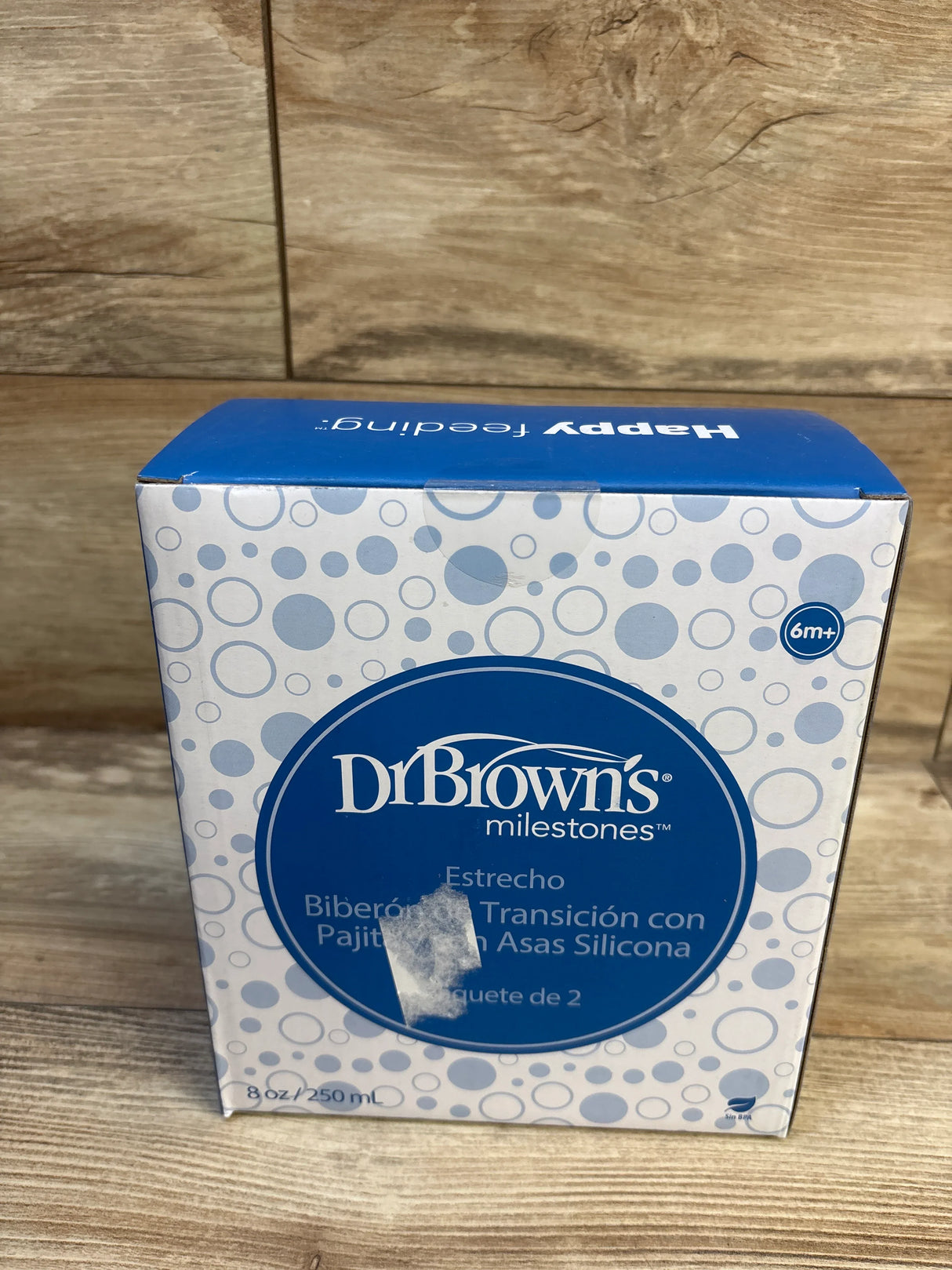 NEW Dr. Brown's Milestones Narrow Sippy Straw Bottles with Silicone Handles 8oz 2pk
