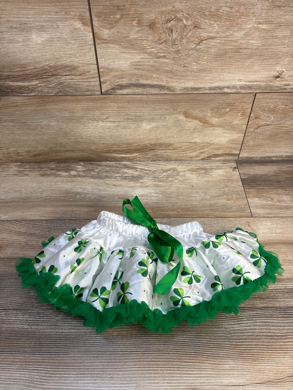 Yex Shamrock Print Tutu White sz 0-6m