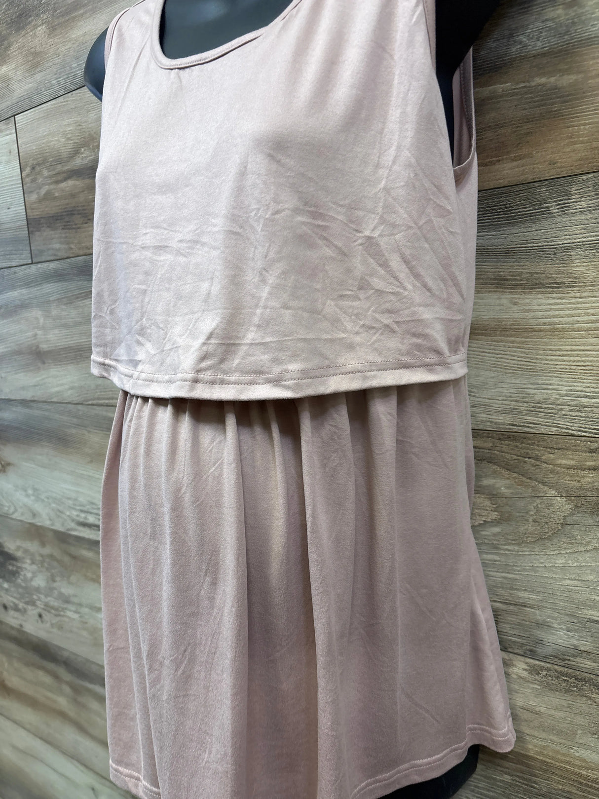 Ekouaer Maternity Tank Nursing Top Rose Gold sz Small