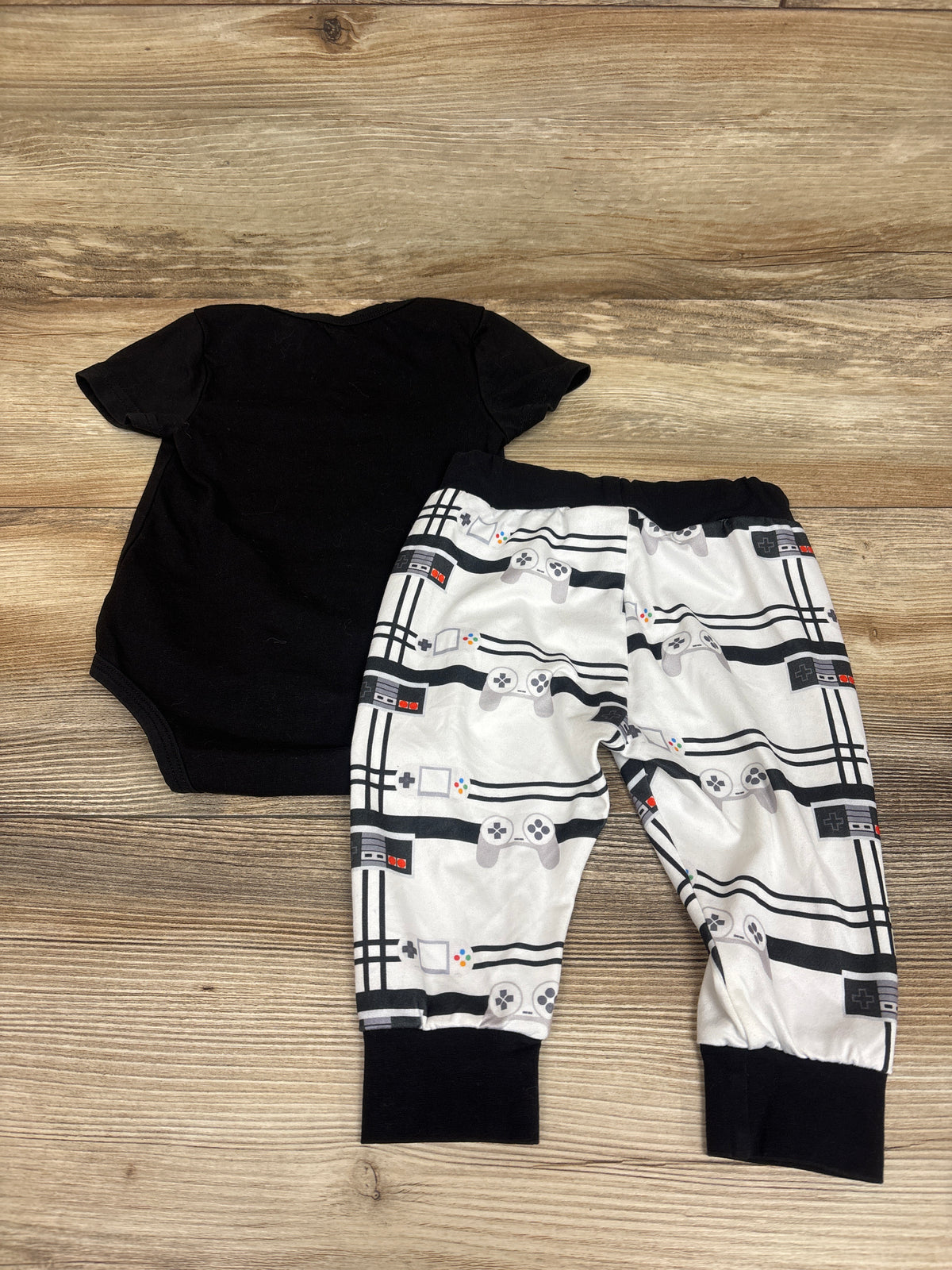 I'm Proof That Daddy Doesn't Play Video Games All The Time 2pc Set Black sz 3-6m