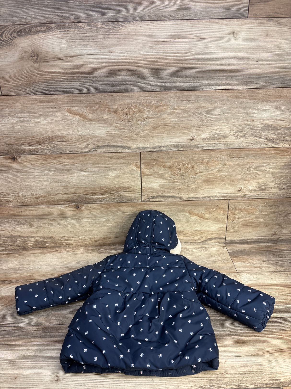 Liv & Lottie Fleece Lined Winter Coat Navy sz 18m