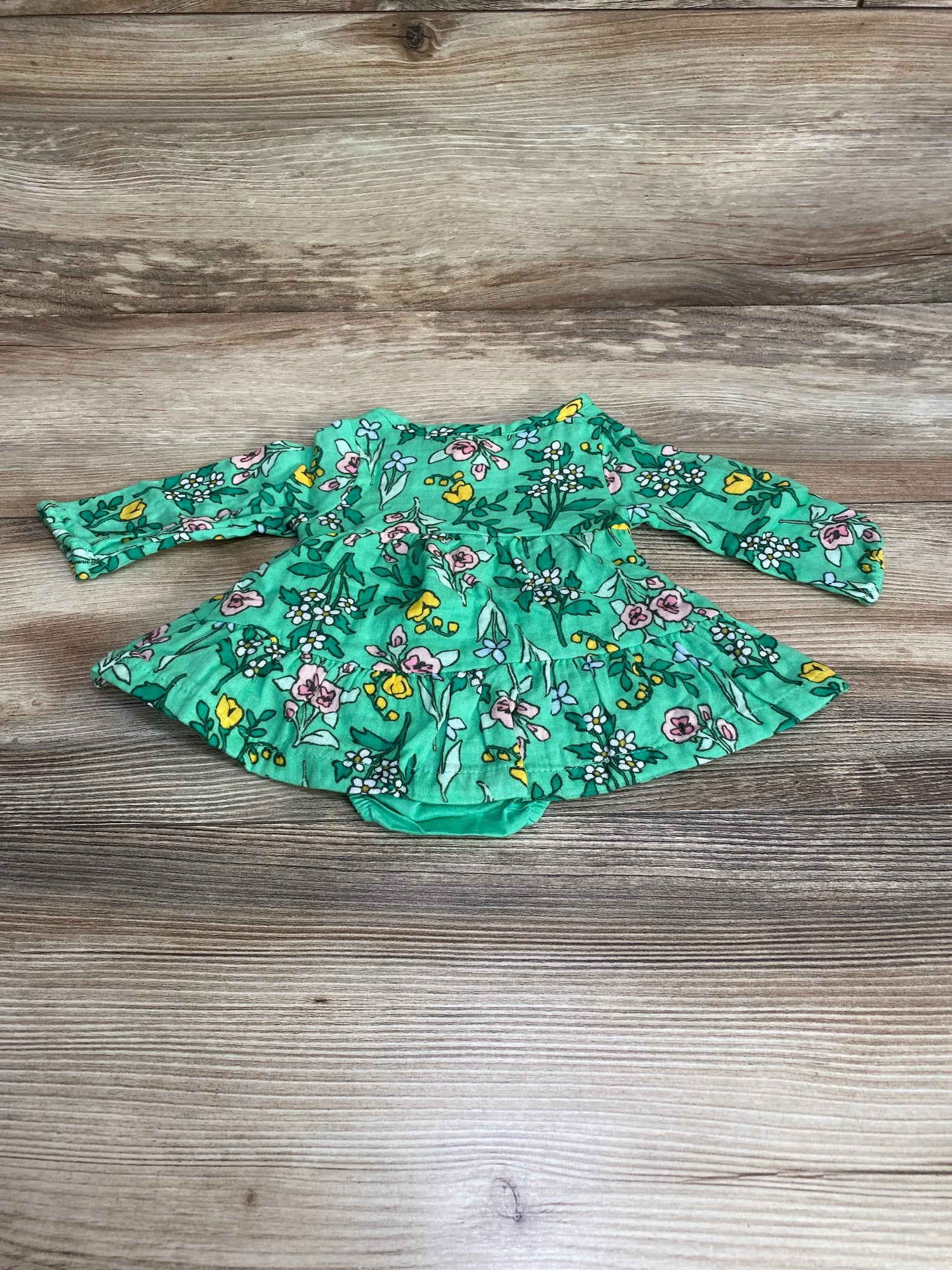 NEW Cat & Jack Floral Henley Dress & Bloomers Green sz Newborn - Me n Mommy To Be