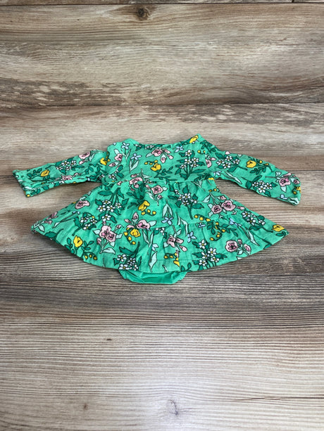 NEW Cat & Jack Floral Henley Dress & Bloomers Green sz Newborn - Me n Mommy To Be