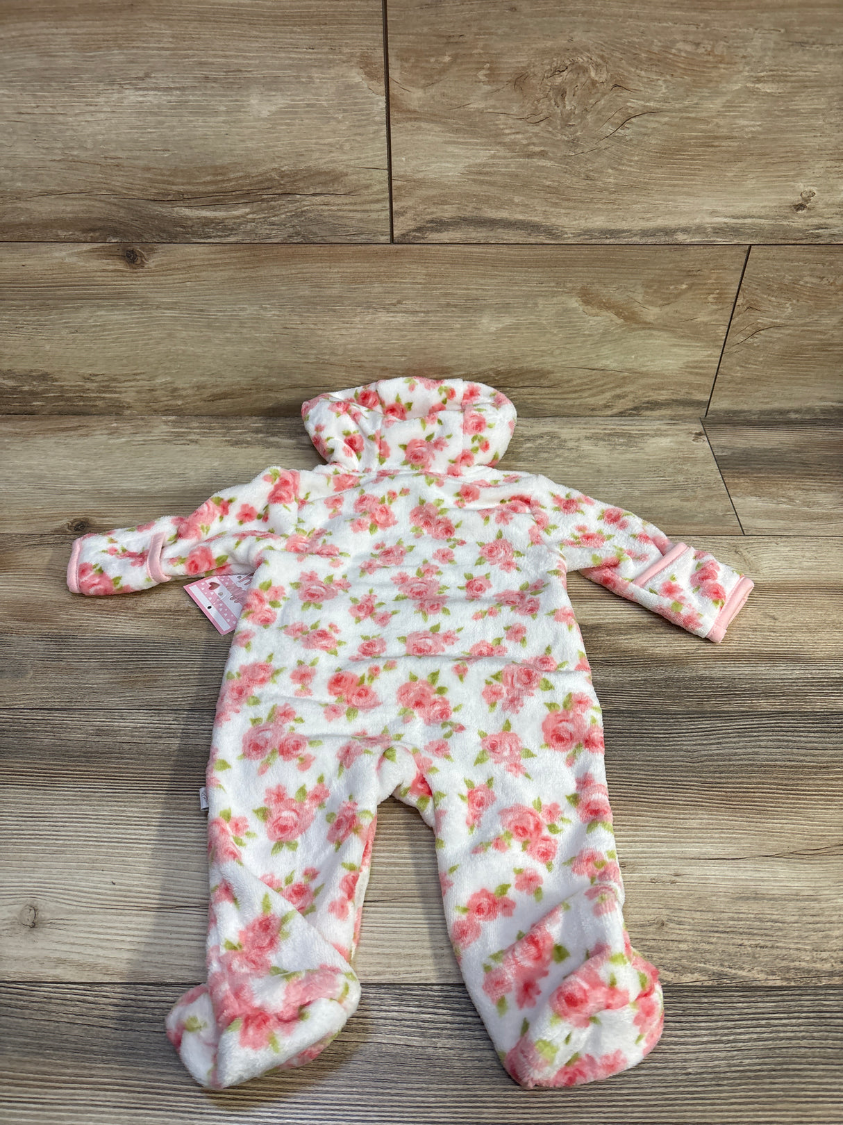 NEW Little Joy Elephant Plush Hooded Coverall White sz 0-3m