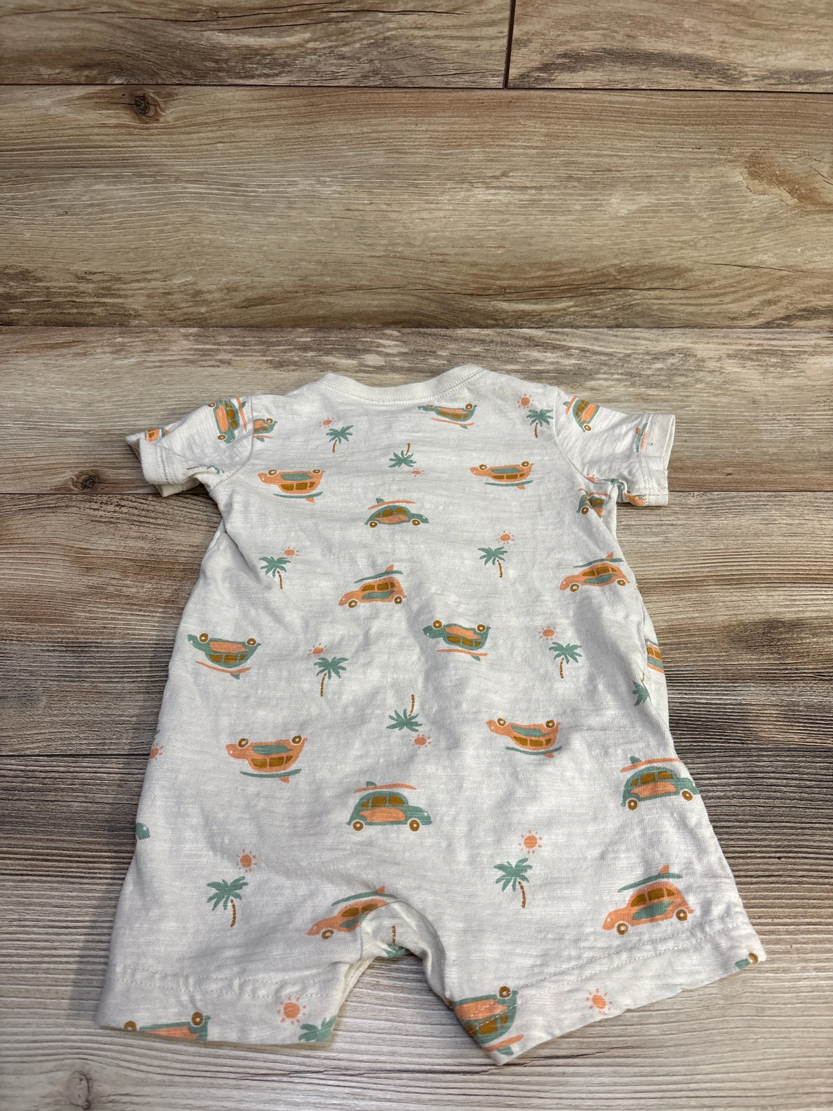Just One You Henley Shortie Romper Beige sz 18m