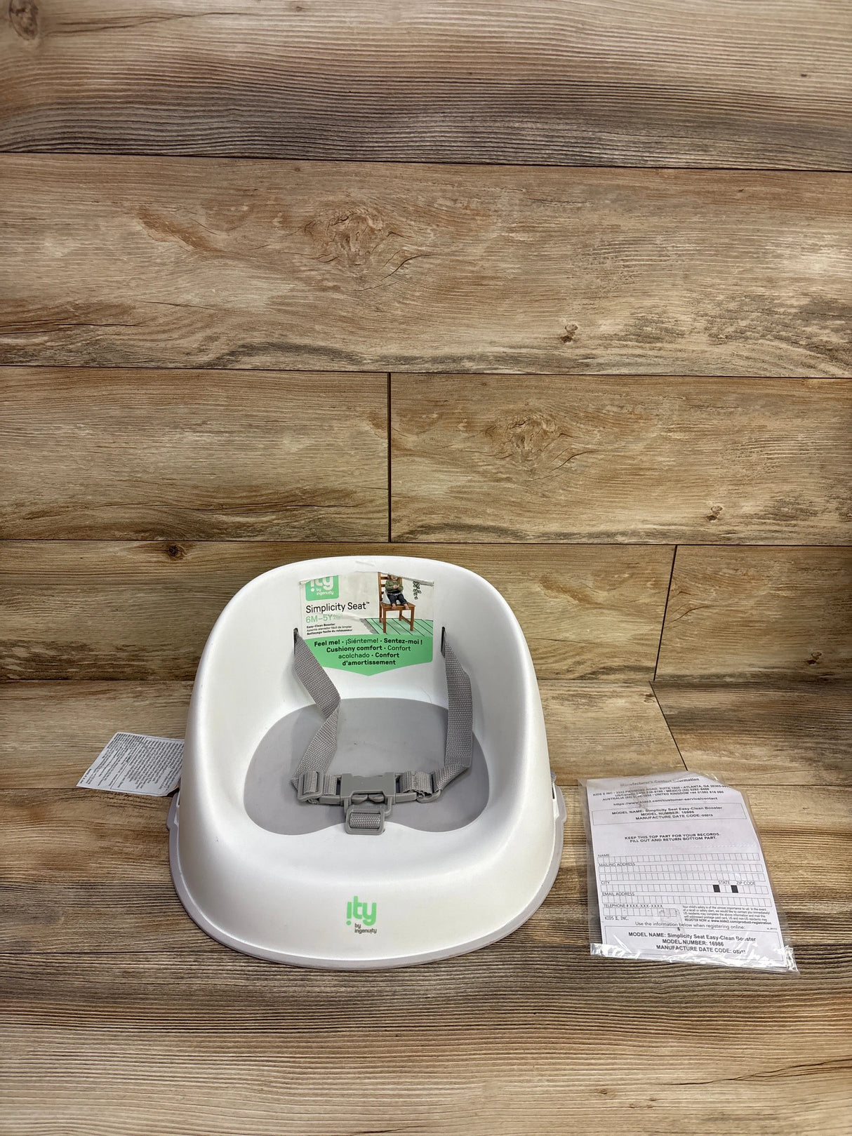 NEW Ingenuity Simplicity Toddler Booster Seat in Grey