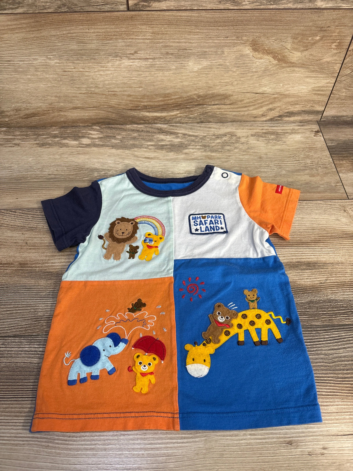 Miki House Safari Land T-Shirt Blue sz 2T