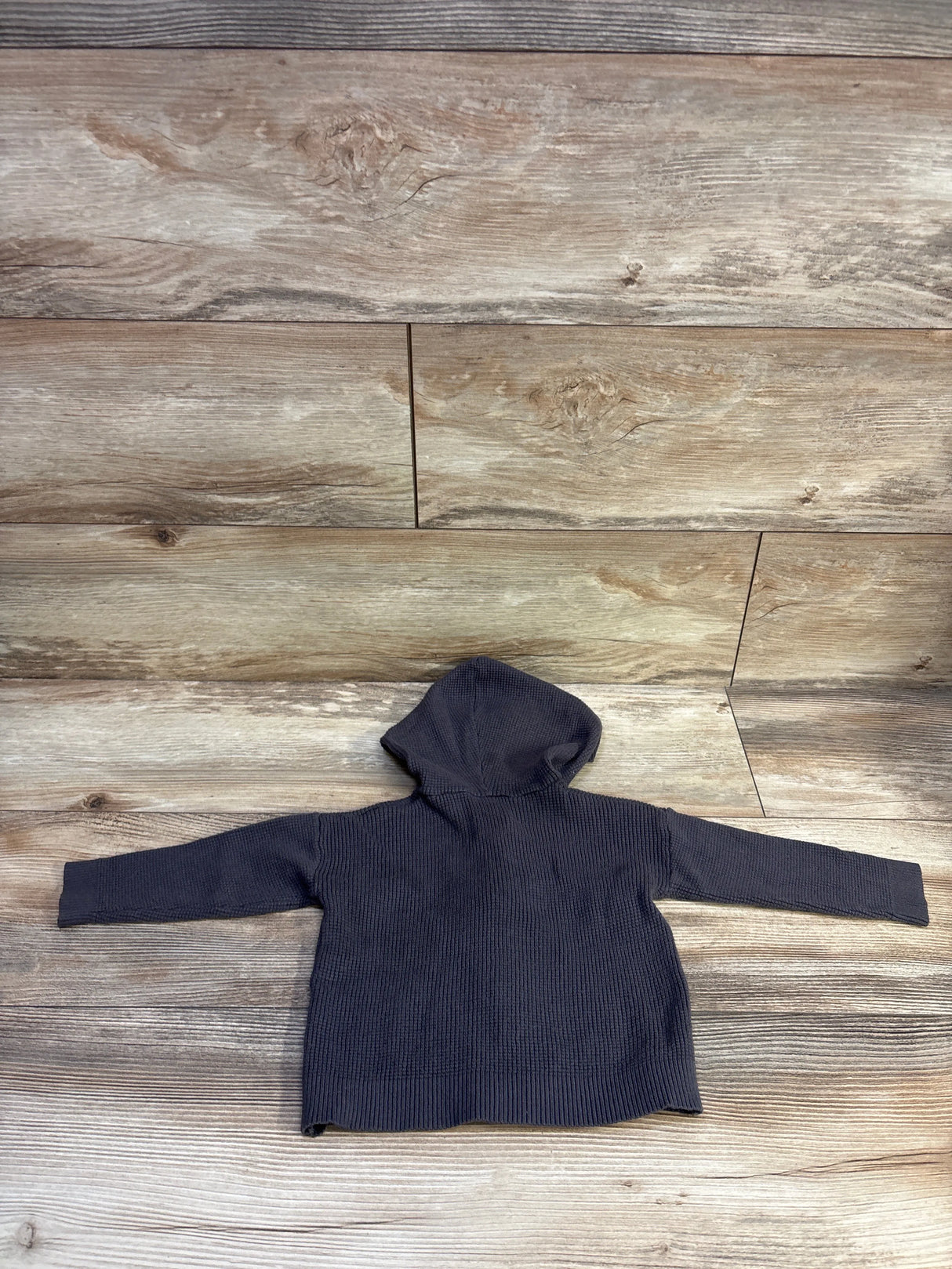 Modern Moments Waffle Knit Full-Zip Jacket Grey sz 12m