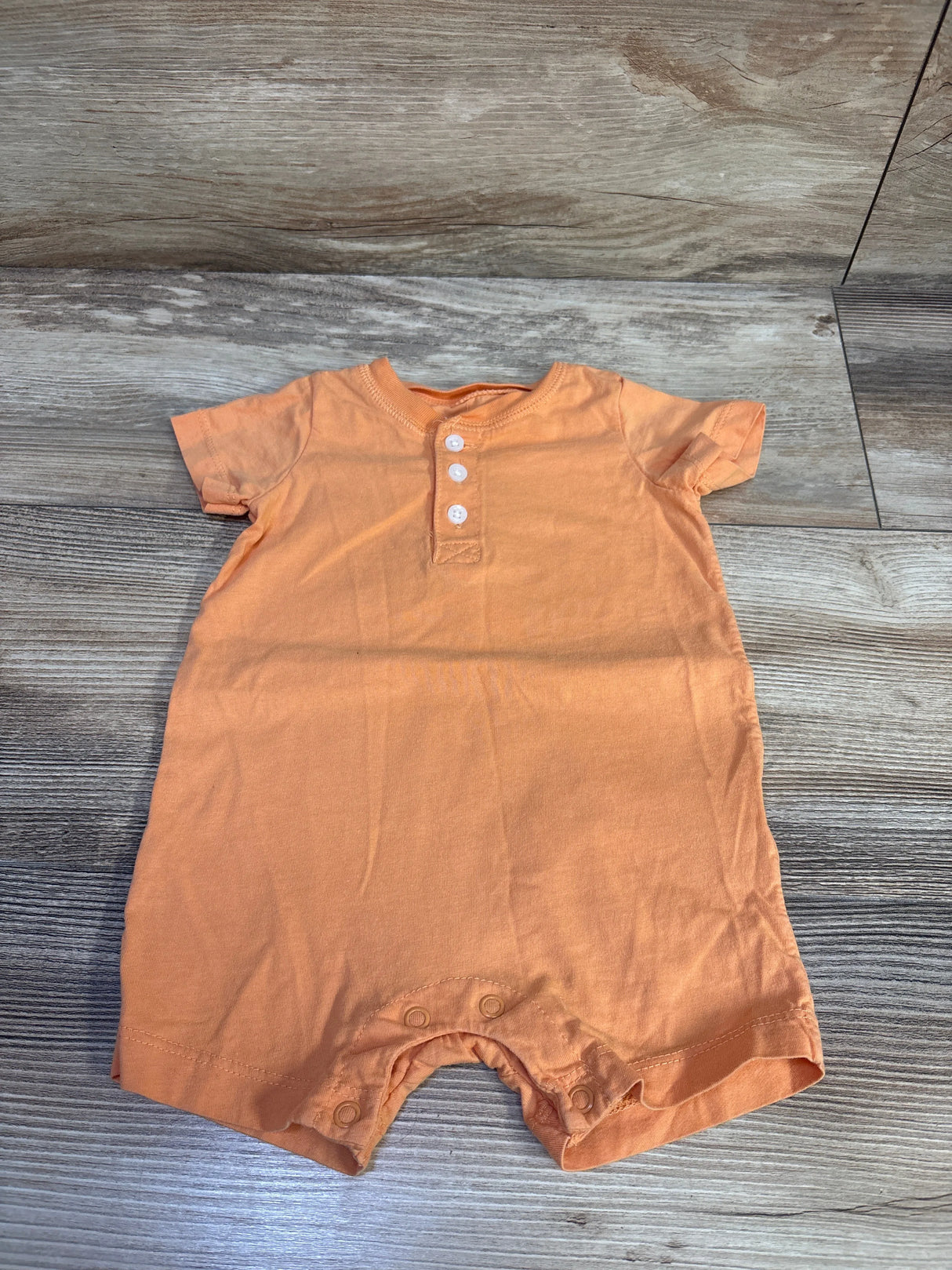 Carter's Henley Shortie Romper Orange sz 6m