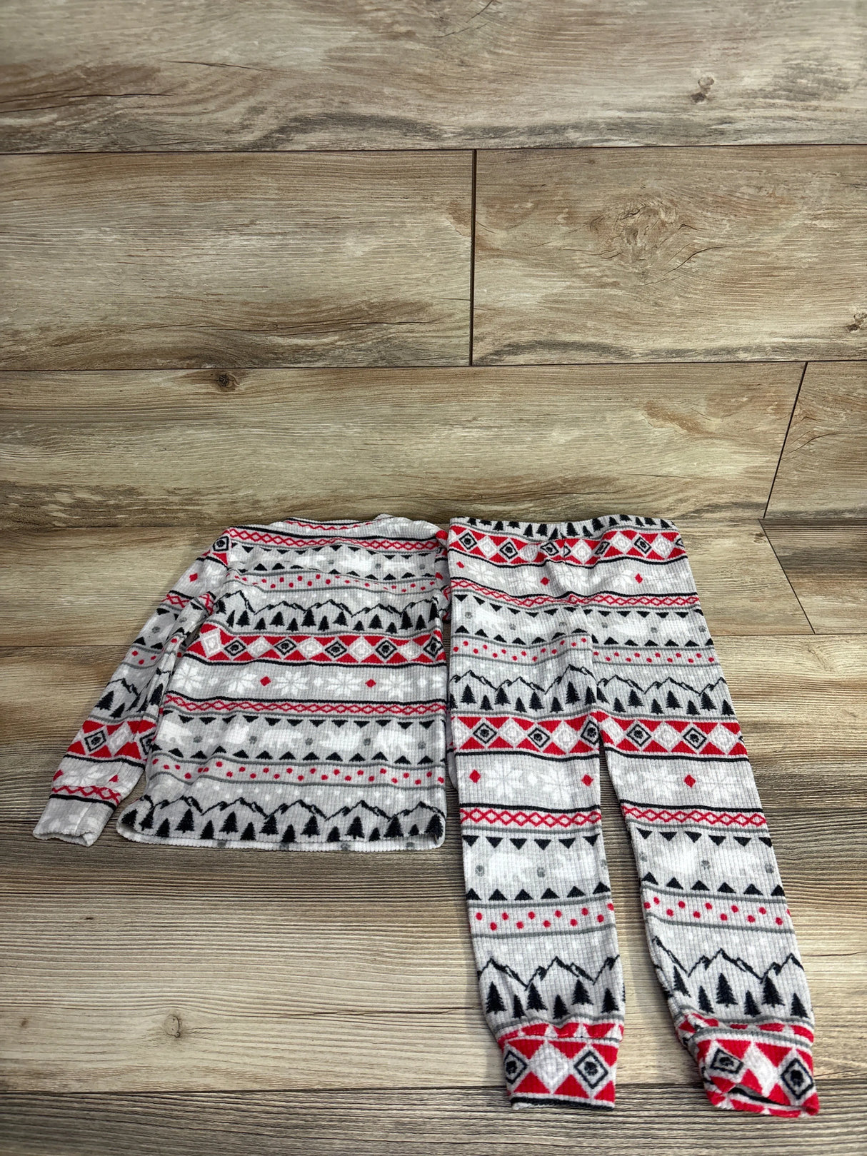 Dreamlife 2pc Fair Isle Pajama Set Grey sz 4T