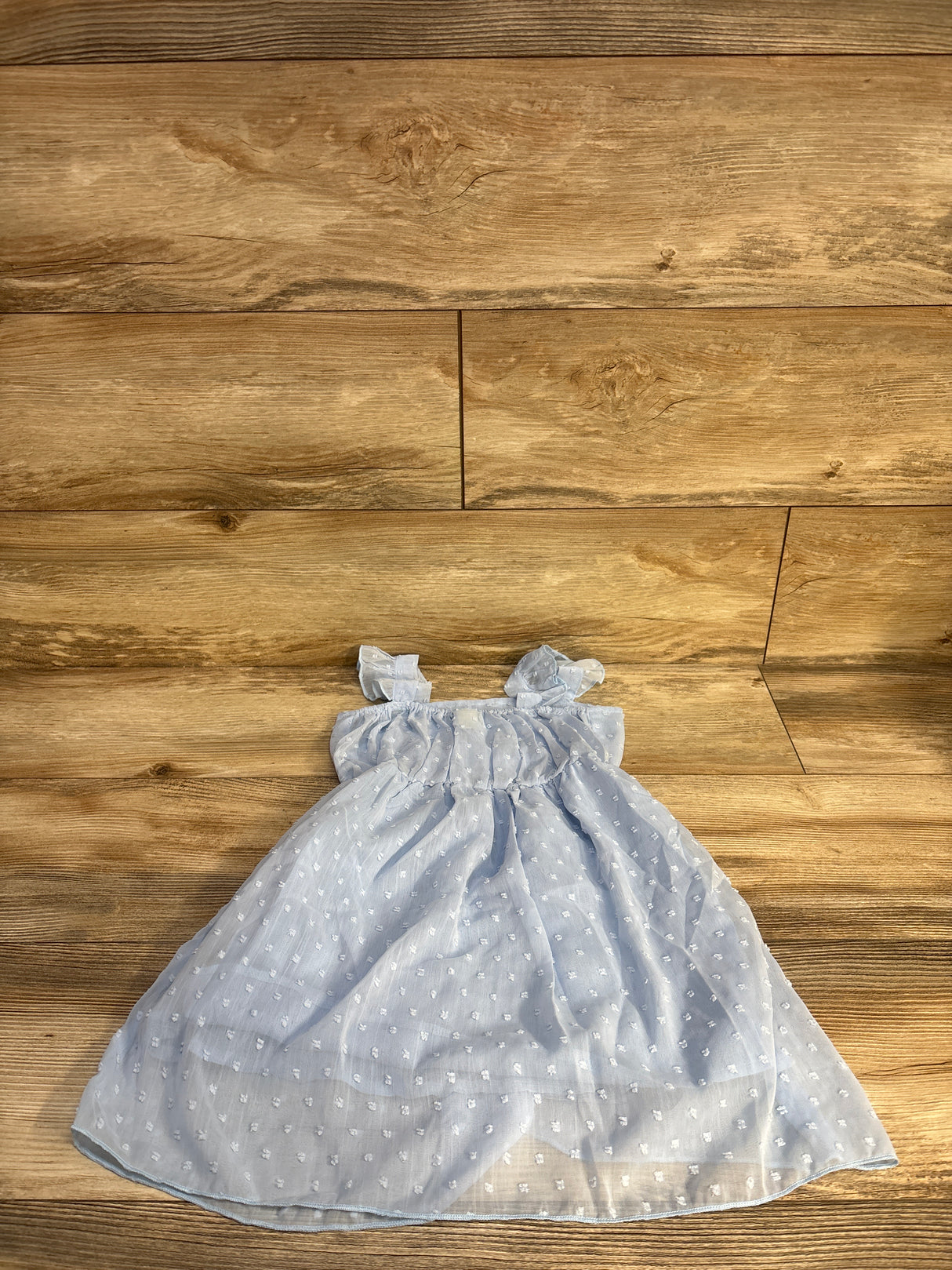 Mikrdoo Swiss Dot Bow Dress Blue sz 3T