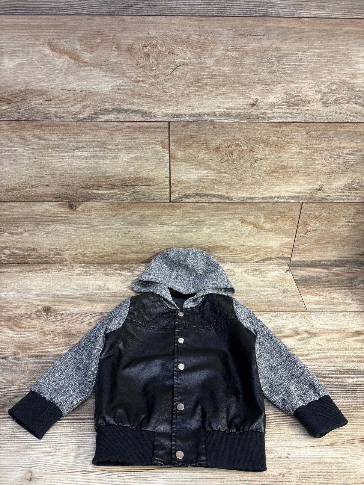 Shein Hooded Jacket Black sz 2T - Me n Mommy To Be