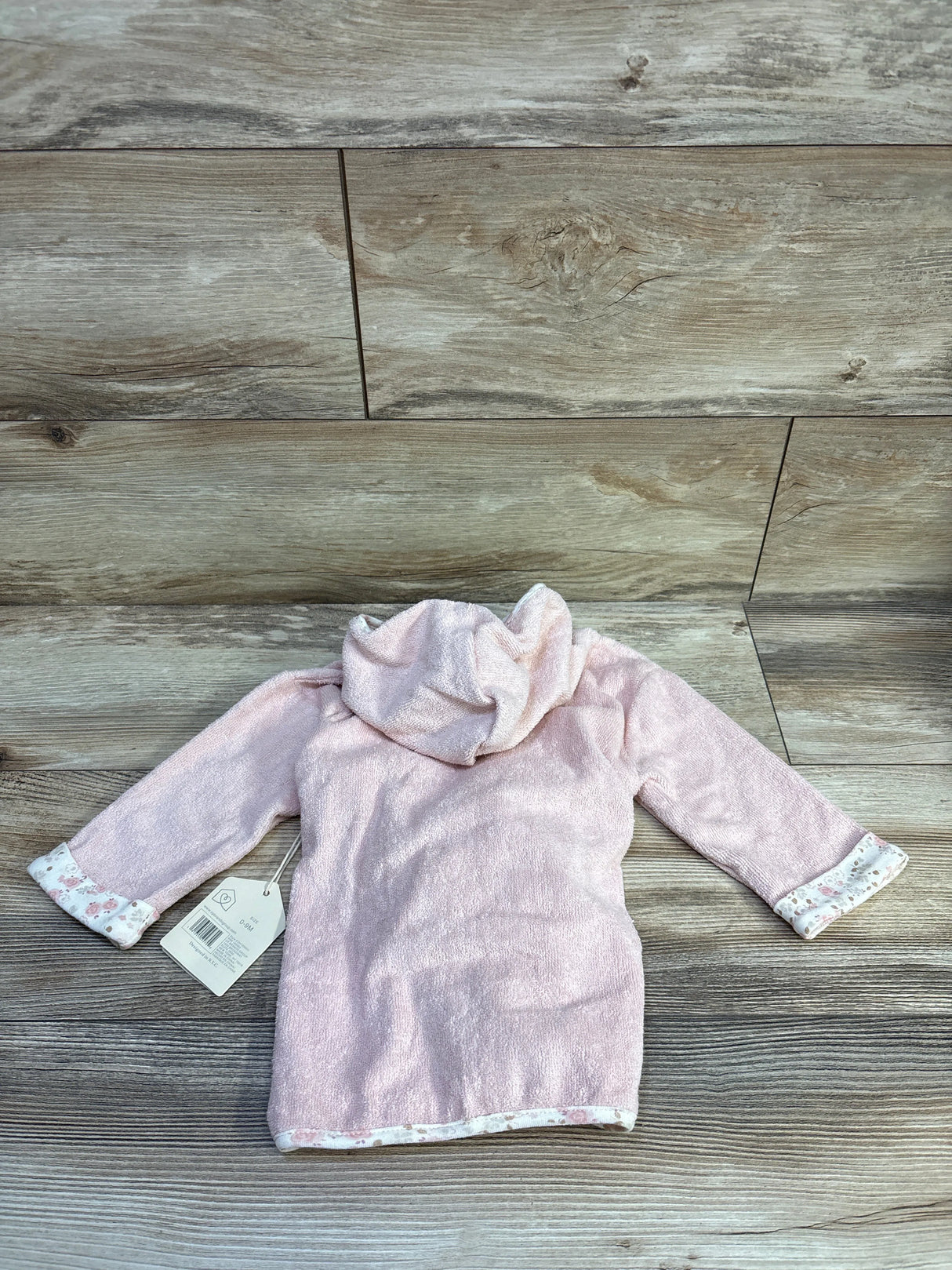 NEW Snug Hooded Terry Cloth Robe Pink sz 0-9m