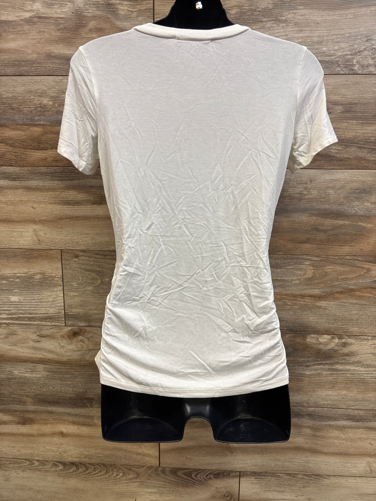 Maternity Vibes Ruched Shirt White sz Medium