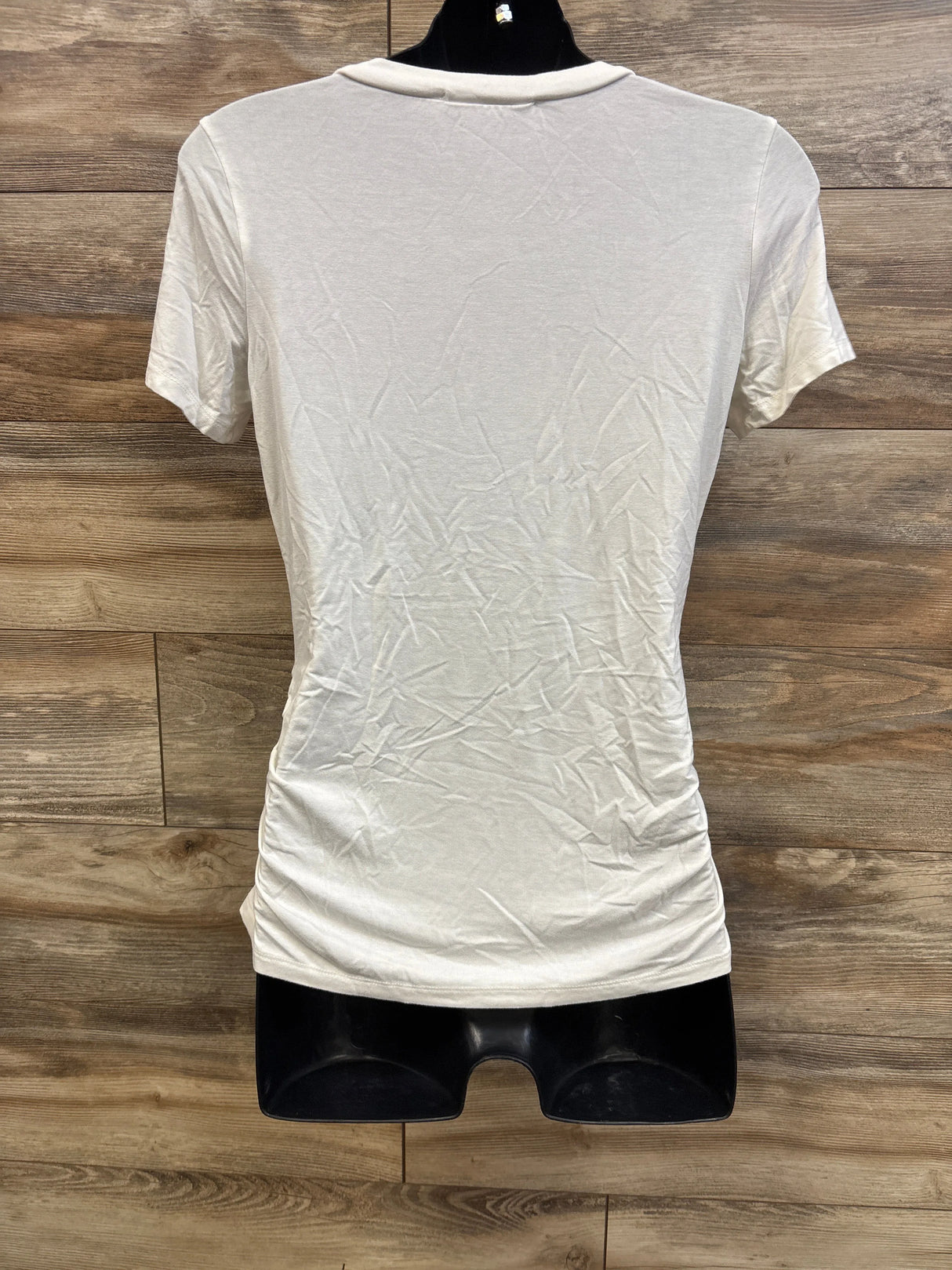 Maternity Vibes Ruched Shirt White sz Medium