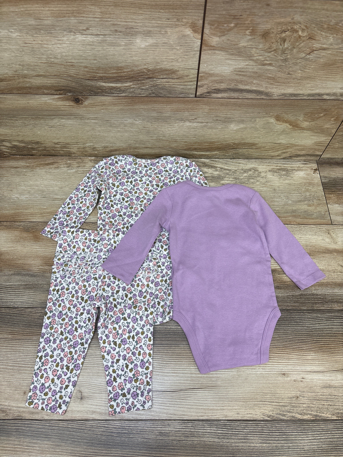 Carter's 3pc Bodysuits & Pant Set Purple sz 6m