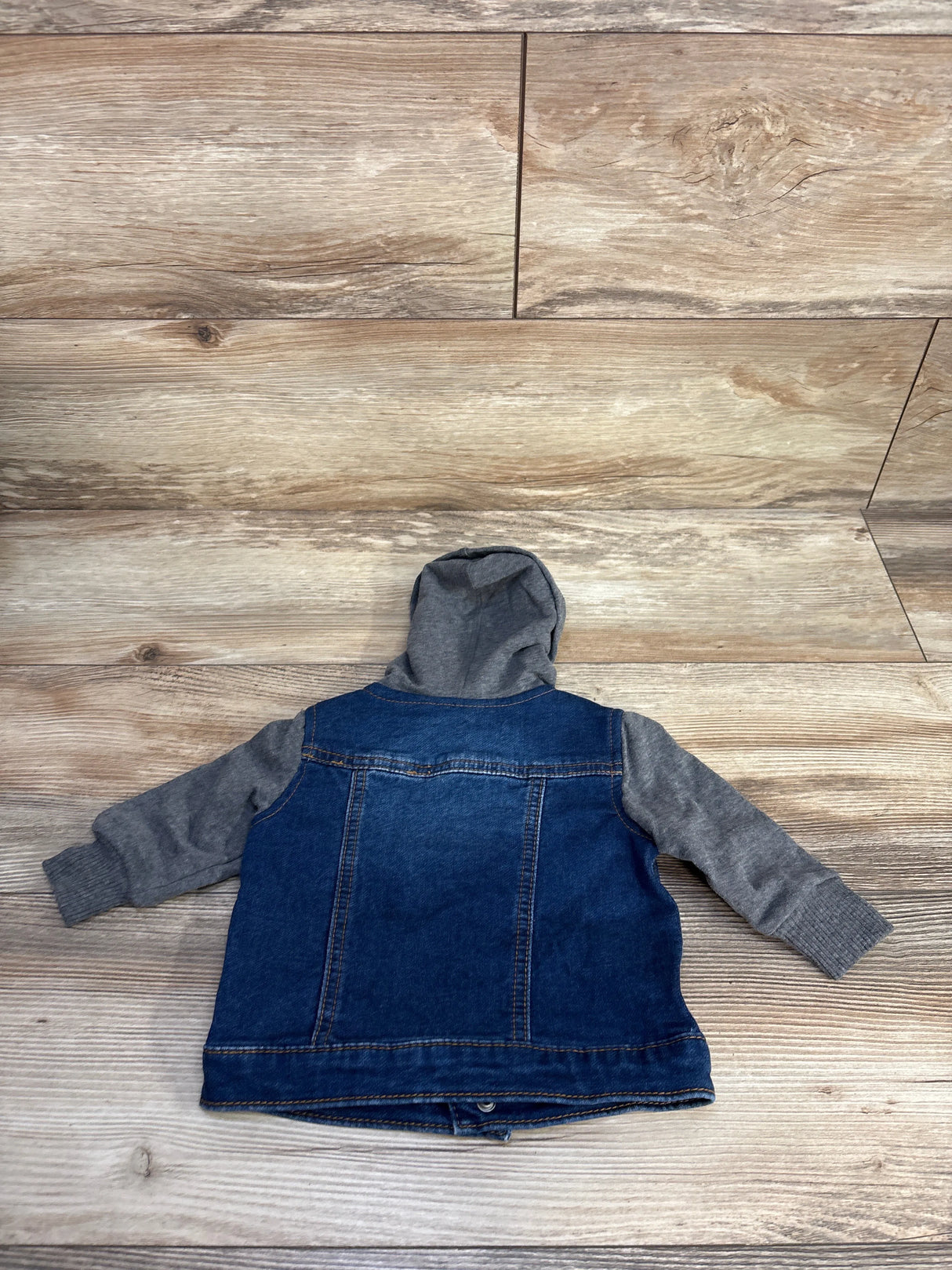First Impressions Hooded Denim Jacket Grey sz 3-6m