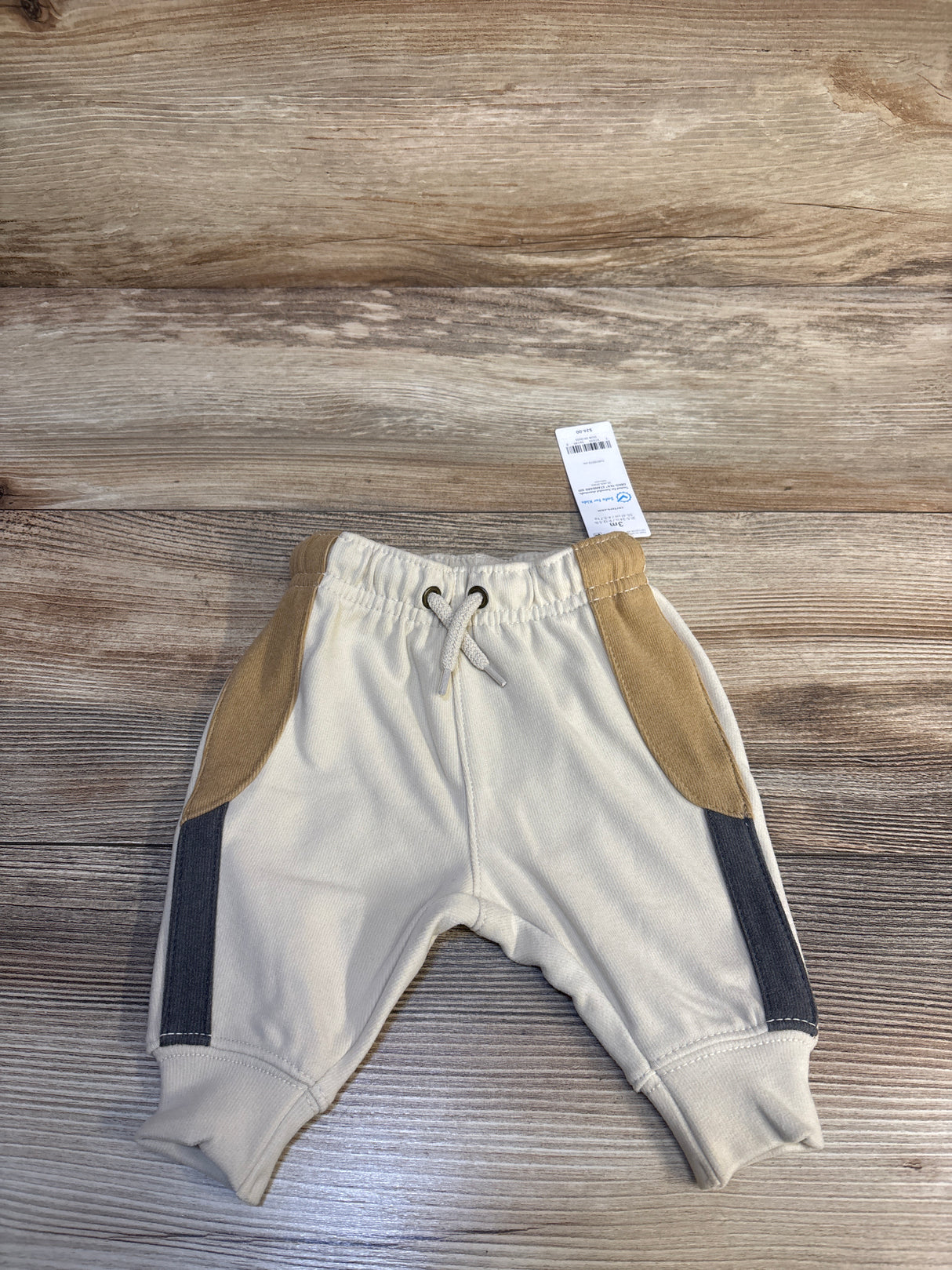 NEW Carter's Drawstring Joggers Tan sz 3m