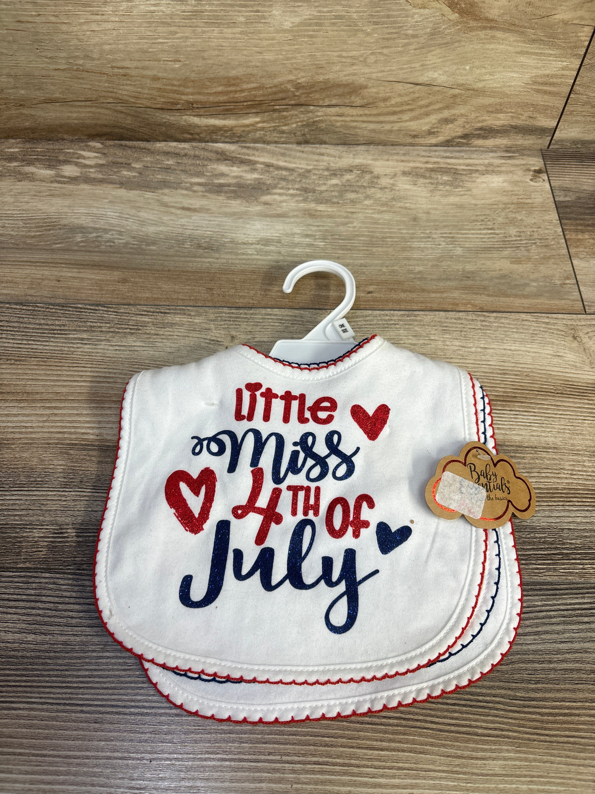 NEW Baby Essentials 3pk Fourth of July Bibs