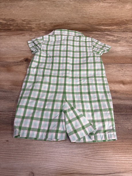 NEW Janie and Jack Plaid Romper Green sz 3-6m - Me n Mommy To Be