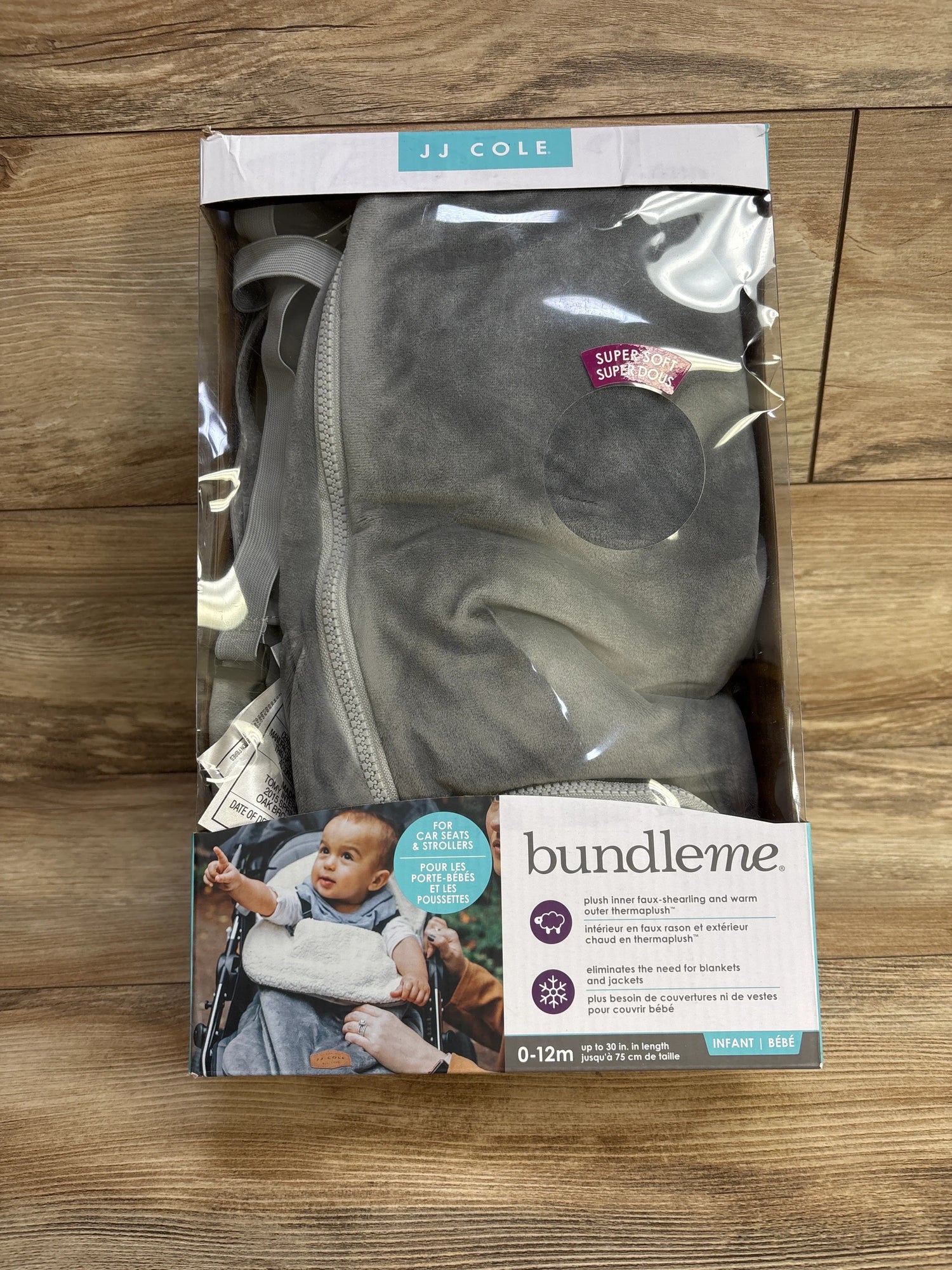 JJ Cole Bundleme Car Seat & Stroller Cover - Grey 0-12m