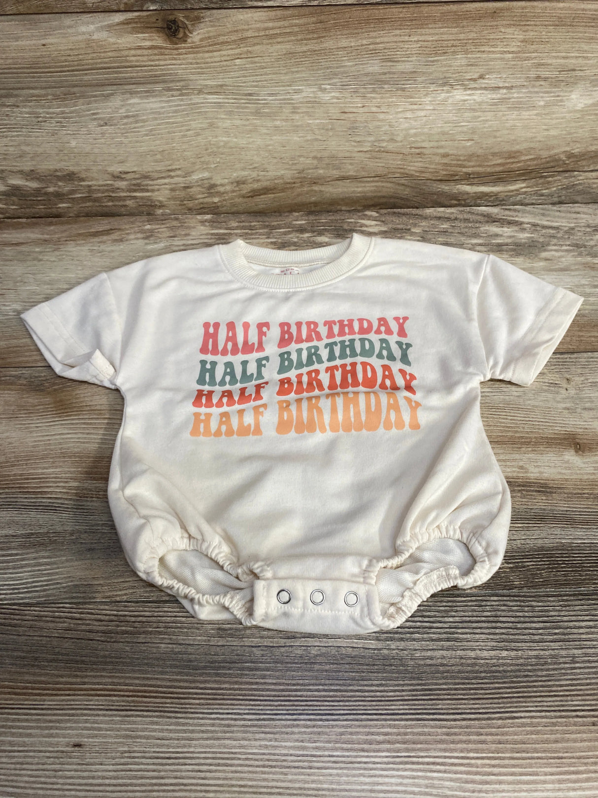 Stafaz Half Birthday Romper in Natural sz 3-6m - Me n Mommy To Be