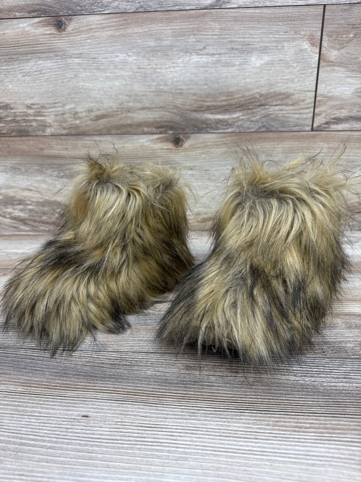 NWSTESLE Faux-Fur Furry Boots Brown sz 10c