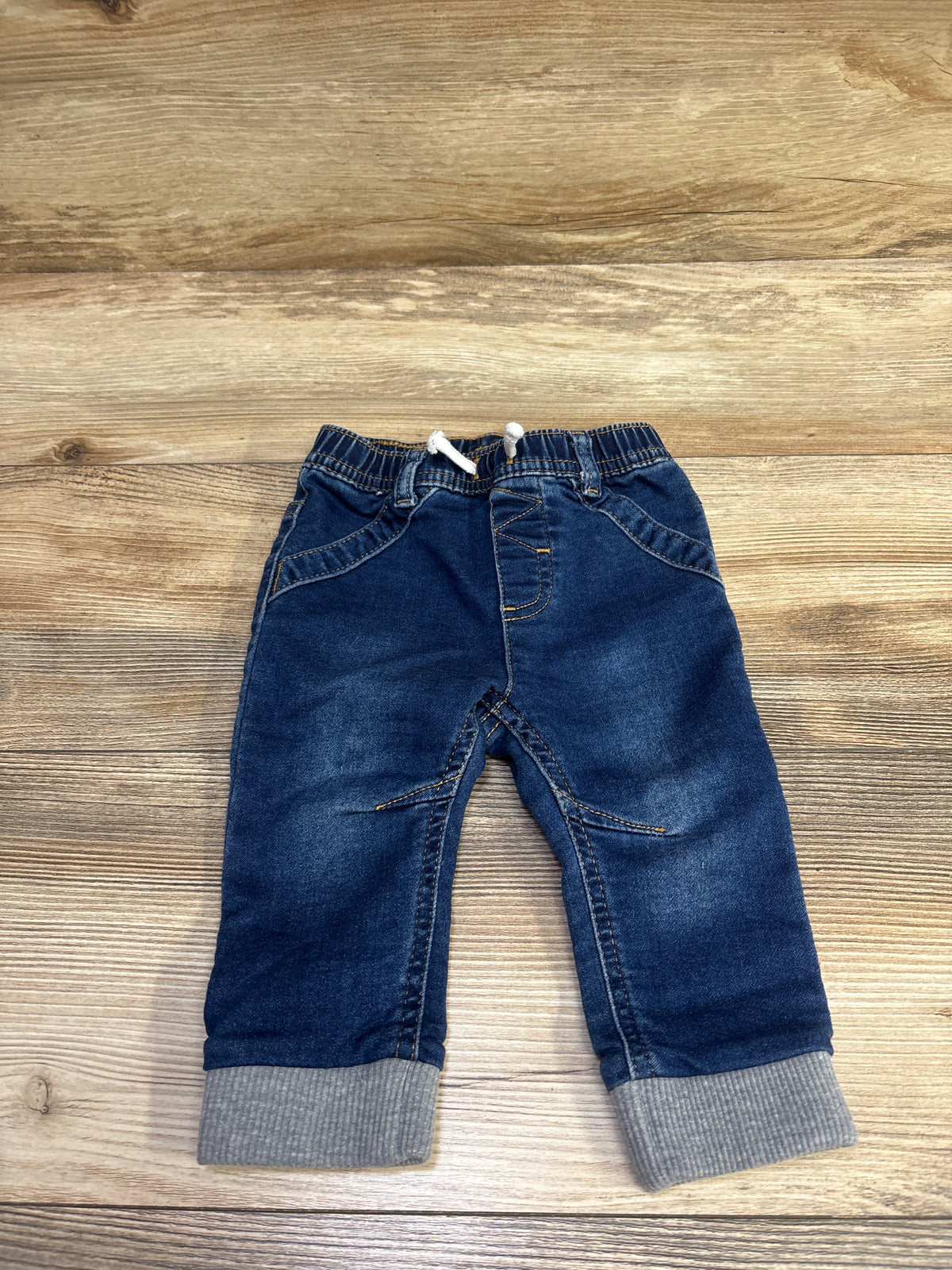 Cat & Jack Drawstring Jeans Blue sz 6-9m