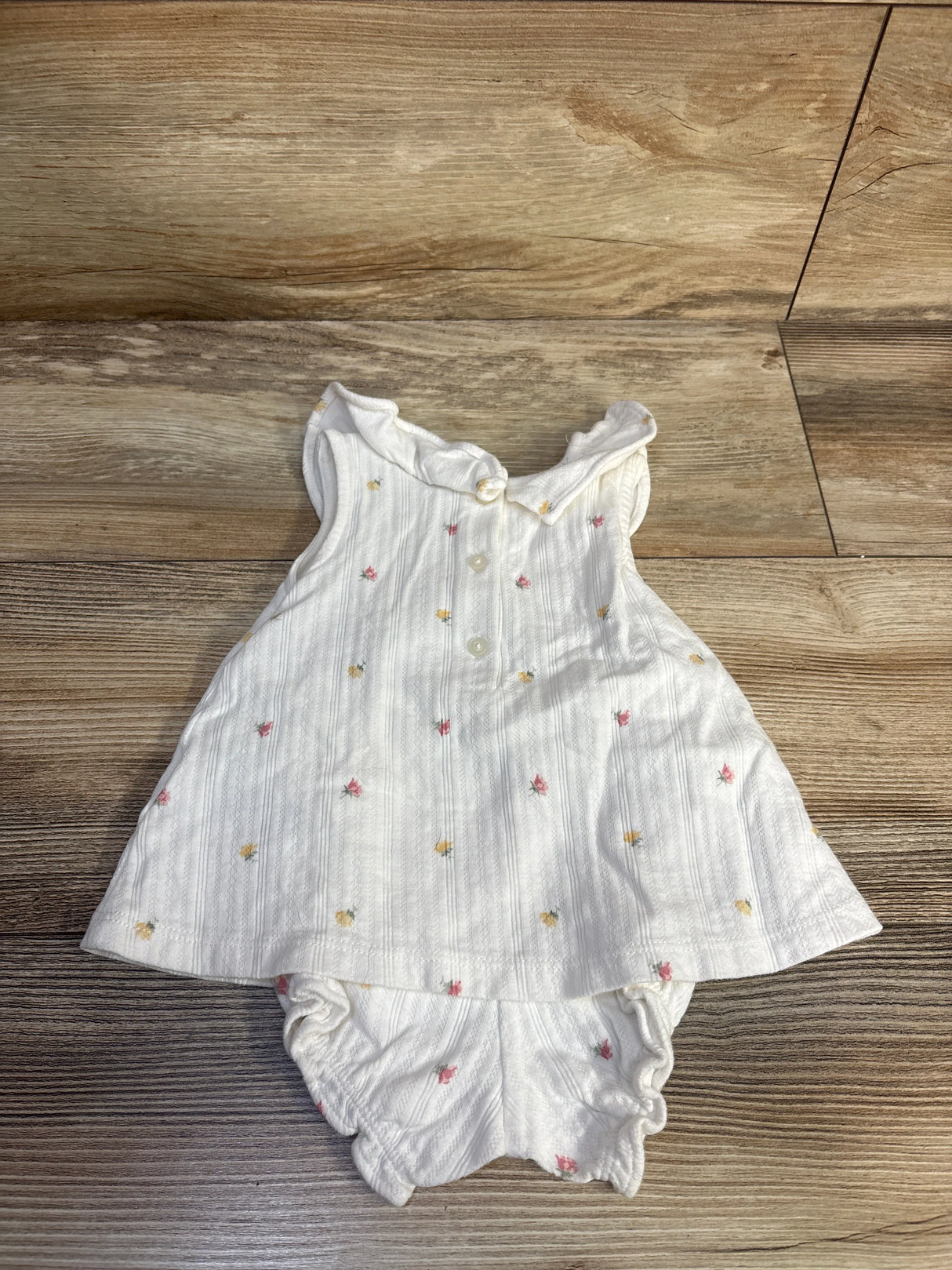 NWOT Janie & Jack 2pc Rose Pointelle Matching Set White sz 3-6m