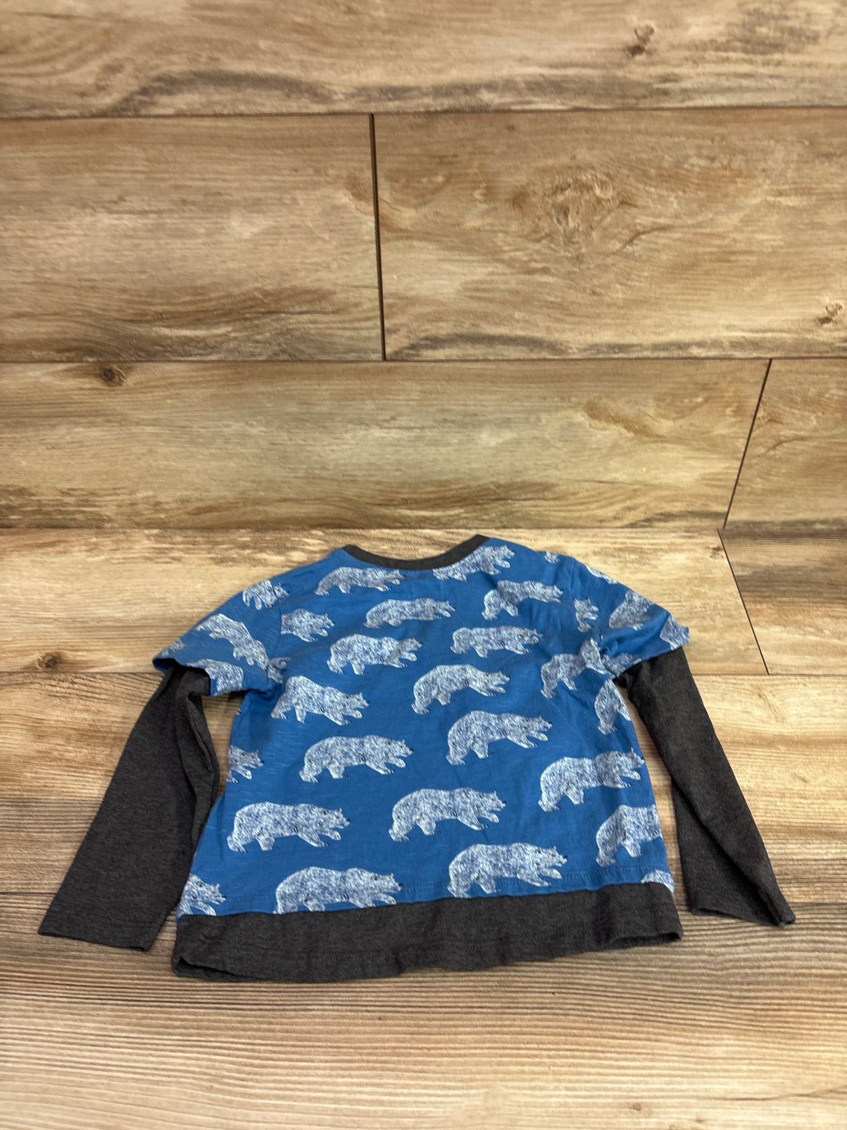 Hatley Polar Bear Layered Sleeve Shirt Blue sz 4T