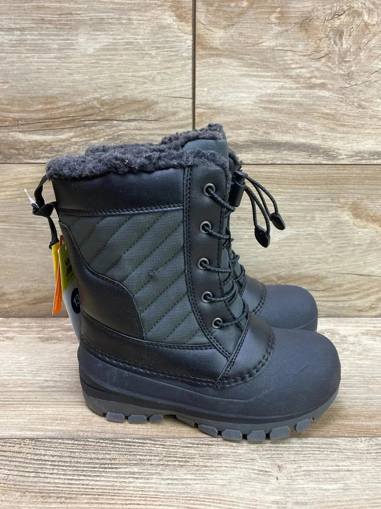 NEW All in Motion Skylar Lace-Up Black Winter Boots sz 13c - Me n Mommy To Be