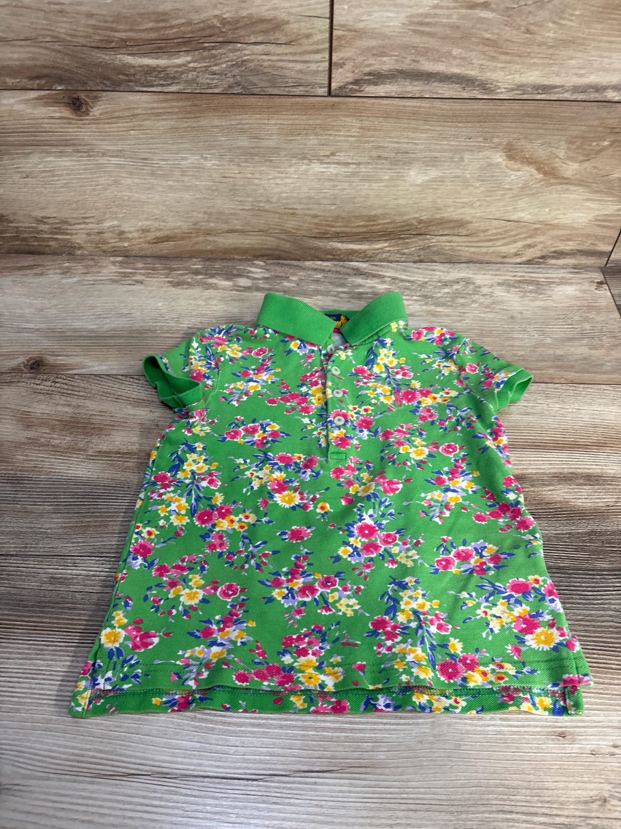 Polo Ralph Lauren Floral Polo Shirt Green sz 5/6T