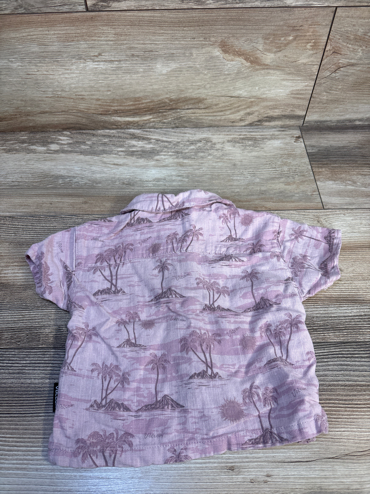 Volcom Button Up Shirt Pink sz 18m