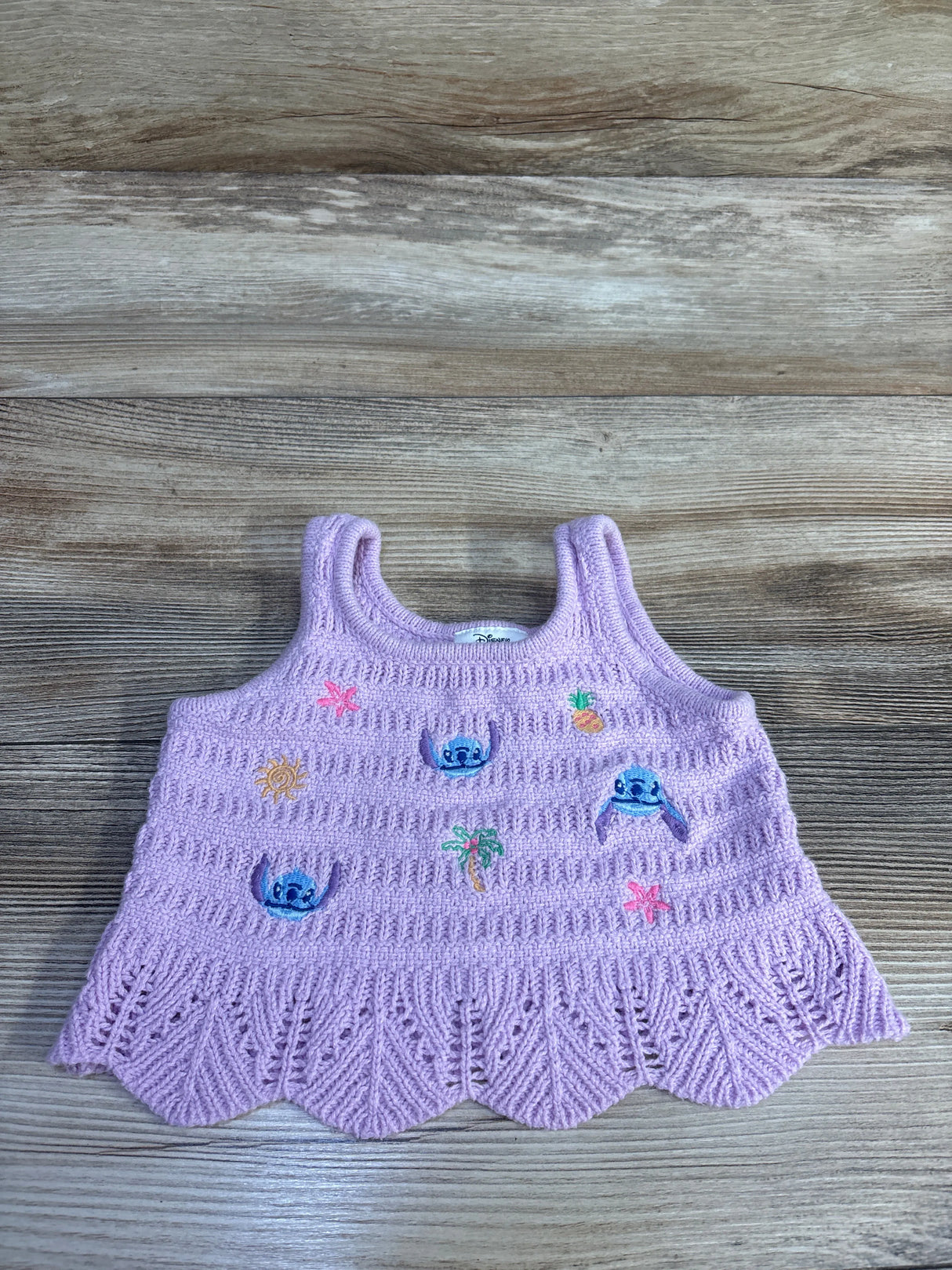 Jumping Beans x Disney Stitch Knit Tank Top Purple sz 12m