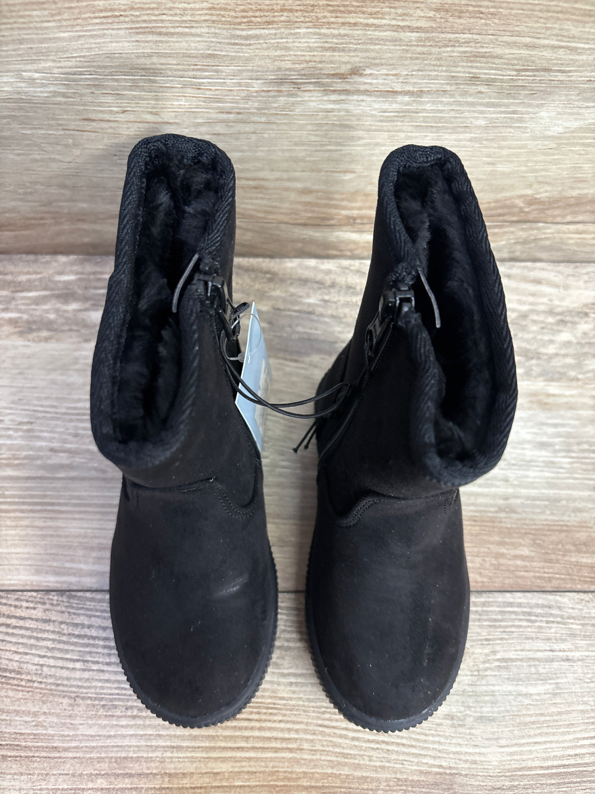 NEW Cat & Jack Pip Shearling Style Boots Black sz 7c
