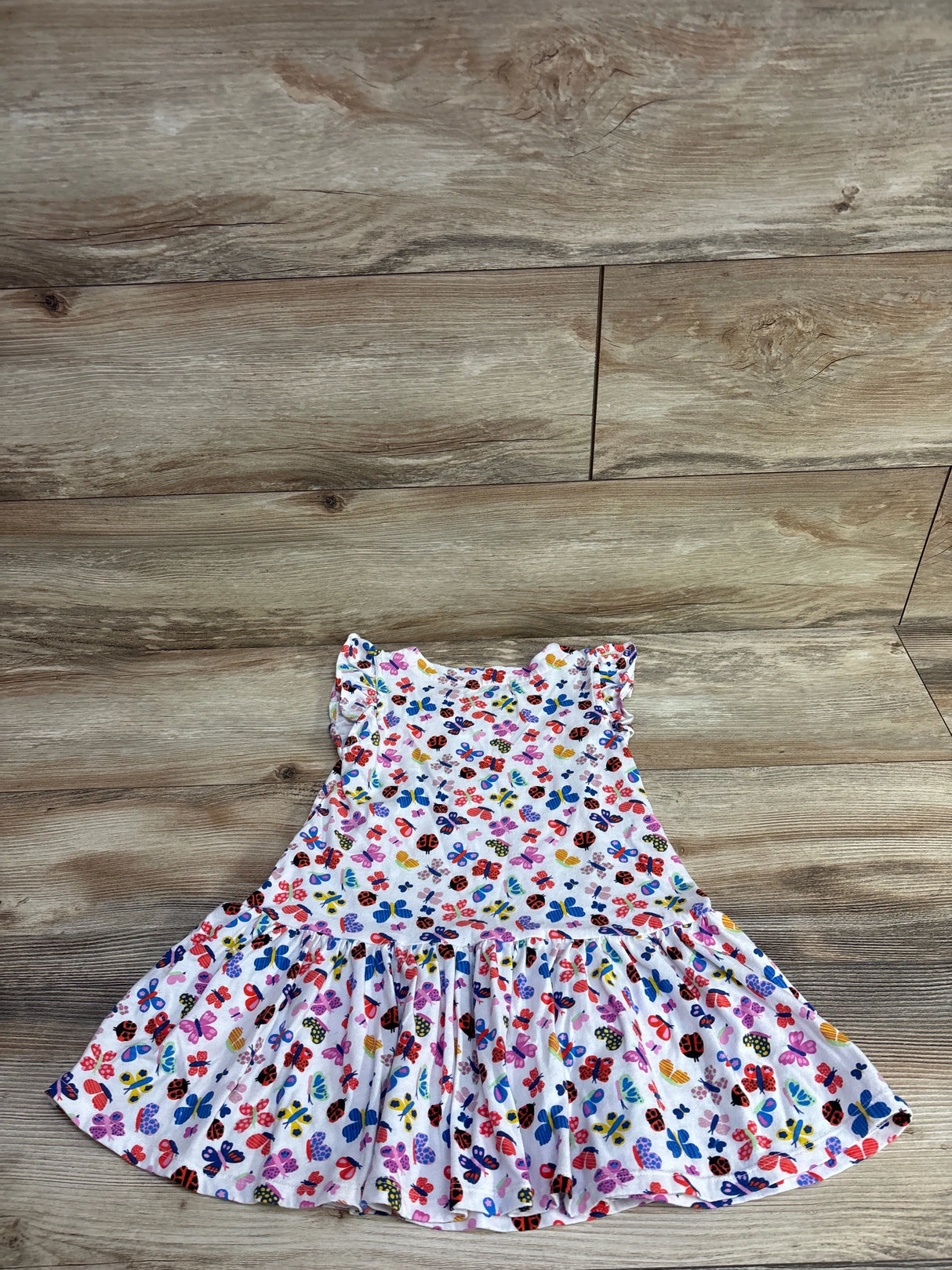 Epic Threads Insect Print Dress White sz 4T