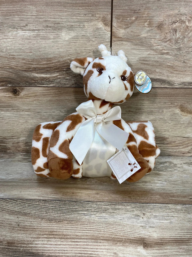 NEW Bearington Collection Baby Patches Cuddle Me Sleeper, Giraffe Security Blanket, 28.5" X 28.5" - Me n Mommy To Be