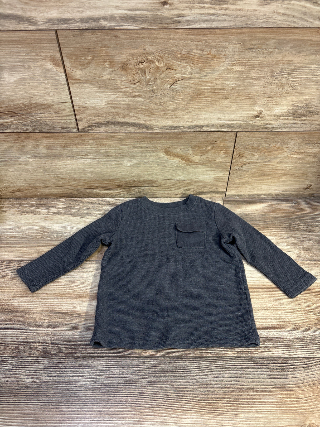 Jumping Beans Waffle Knit Shirt Grey sz 18m