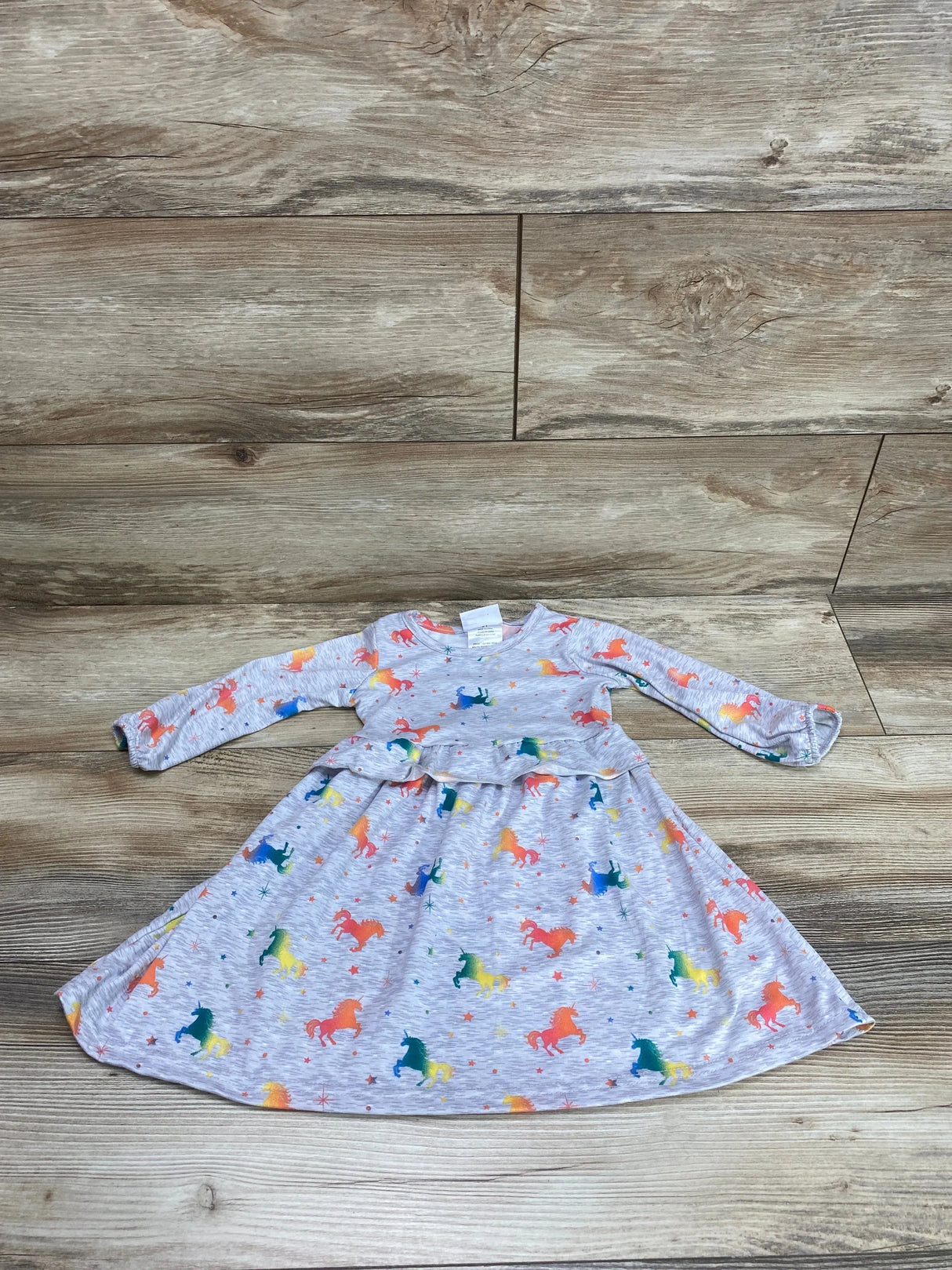 Blueberi Boulevard Unicorn Print Dress Grey sz 2T - Me n Mommy To Be